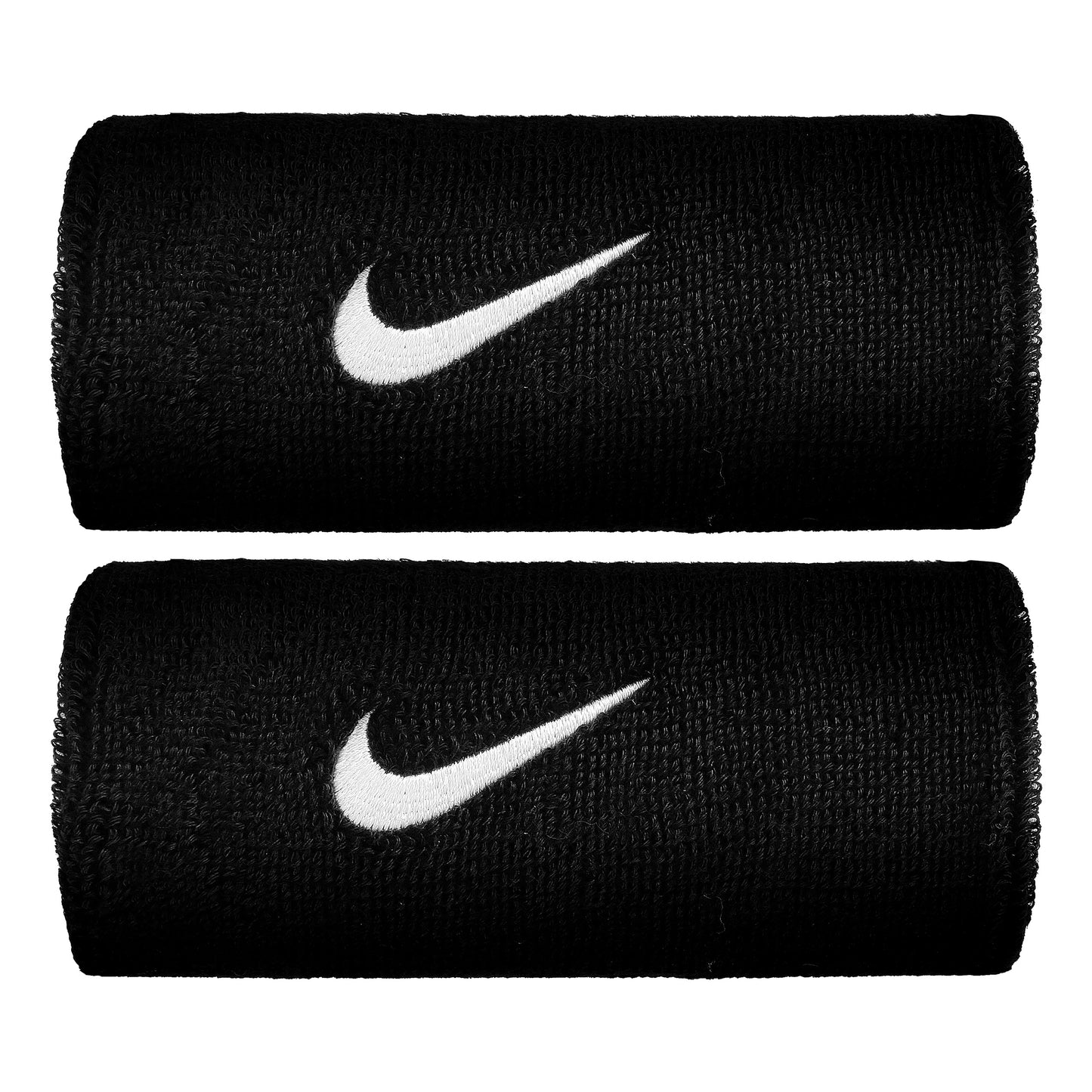 Nike Swoosh Doublewide Svettband 2-pack-Svart,Vit Nike Swoosh Doublewide Svettband 2-pack-Svart,Vit