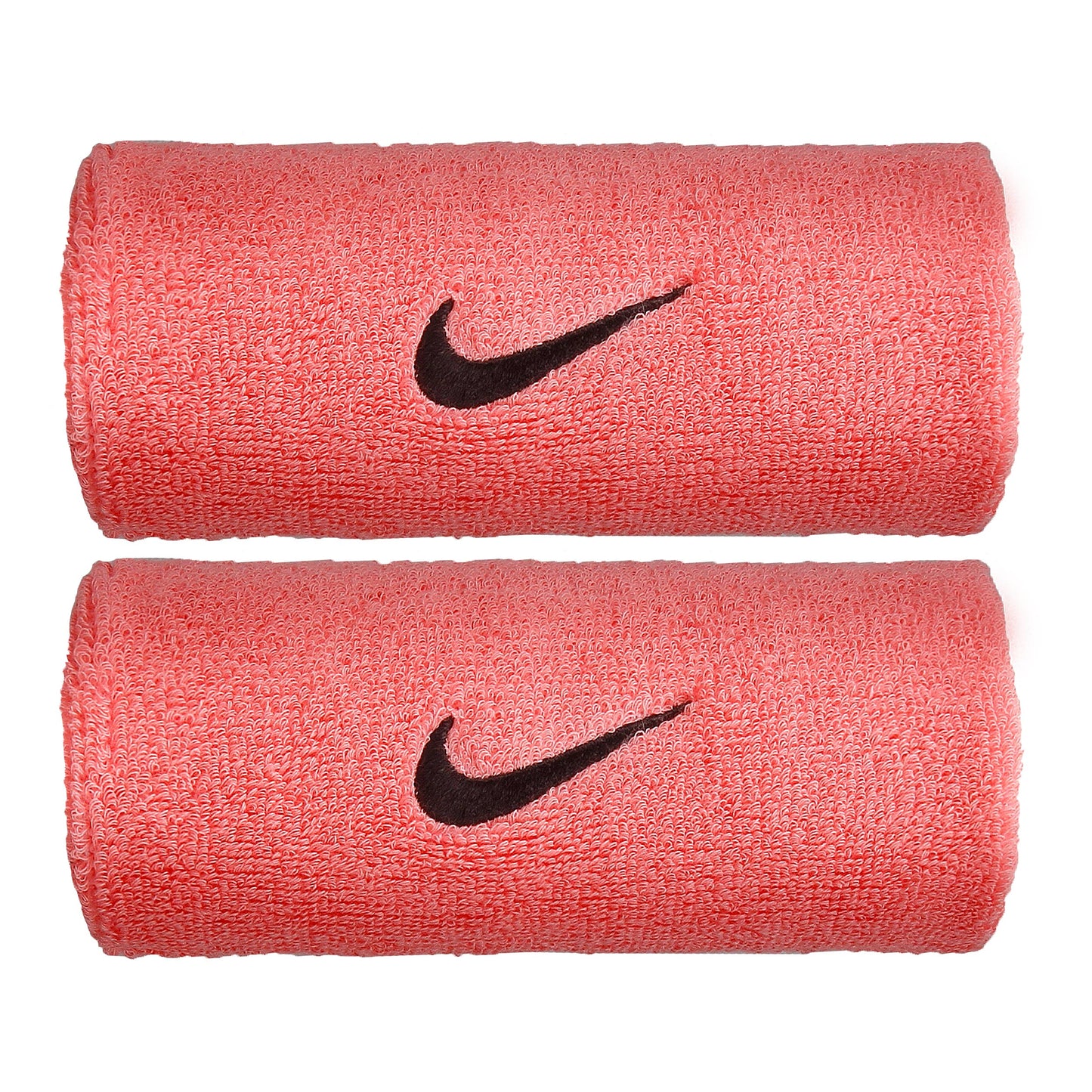 Nike Swoosh Doublewide Svettband 2-pack Unisex - rosa, svart Nike Swoosh Doublewide Svettband 2-pack Unisex - rosa, svart