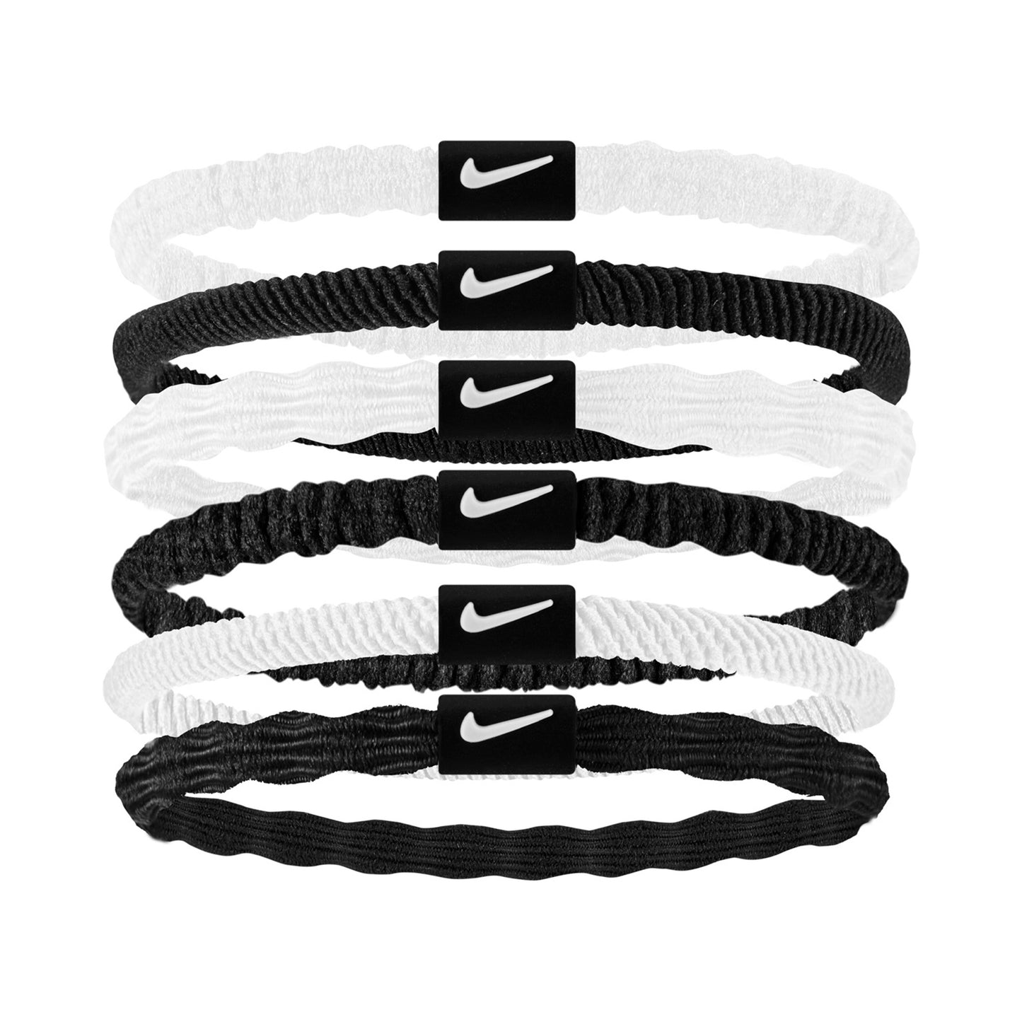 Nike Flex Hair Tie Hårband 6-pack-Vit,Svart Nike Flex Hair Tie Hårband 6-pack-Vit,Svart