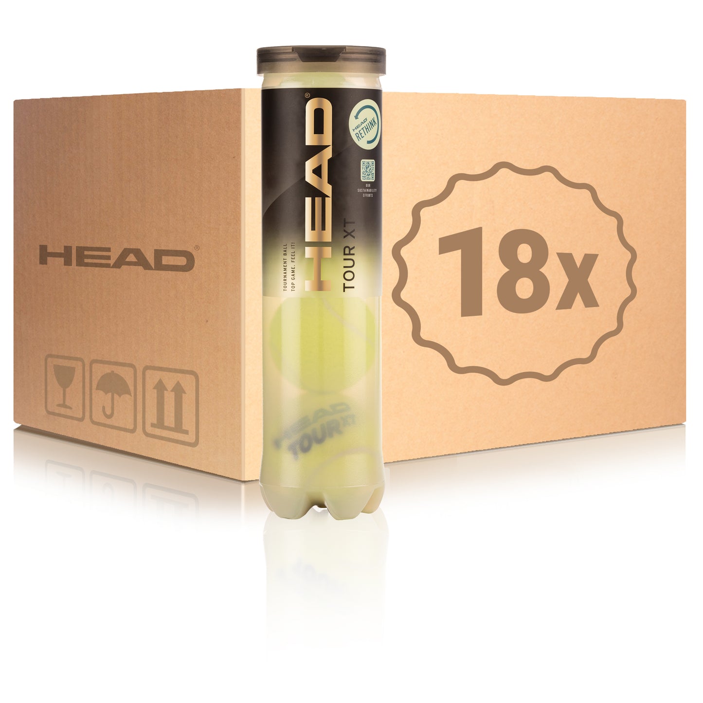 HEAD 18x 4-pack rör Tour XT I kartong HEAD 18x 4-pack rör Tour XT I kartong