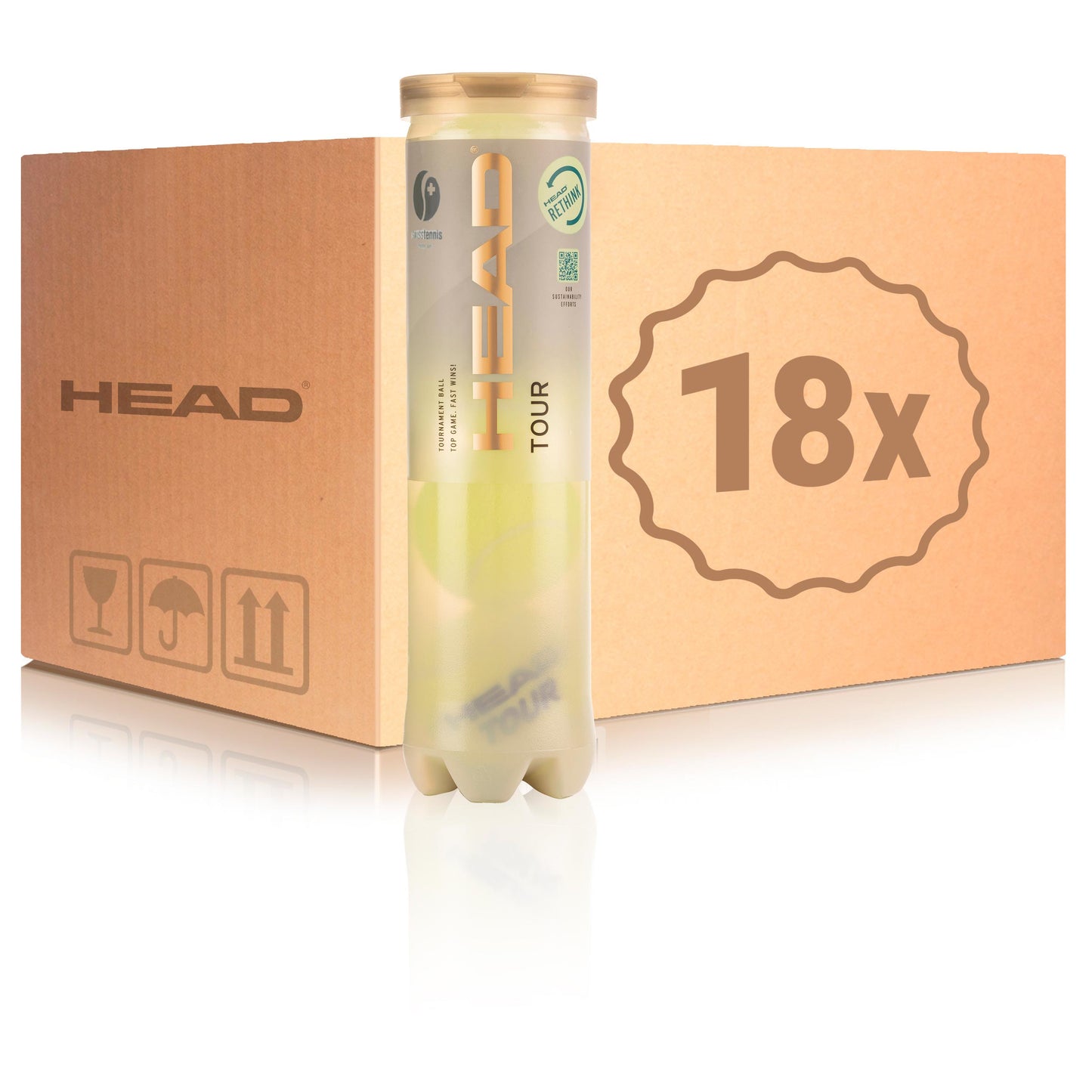 HEAD 18x 4-pack rör Tour Swiss Official HEAD 18x 4-pack rör Tour Swiss Official