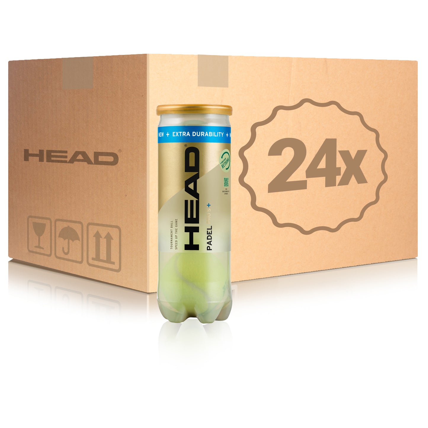 HEAD 24x 3-pack rör Padel Pro S+ I kartong HEAD 24x 3-pack rör Padel Pro S+ I kartong