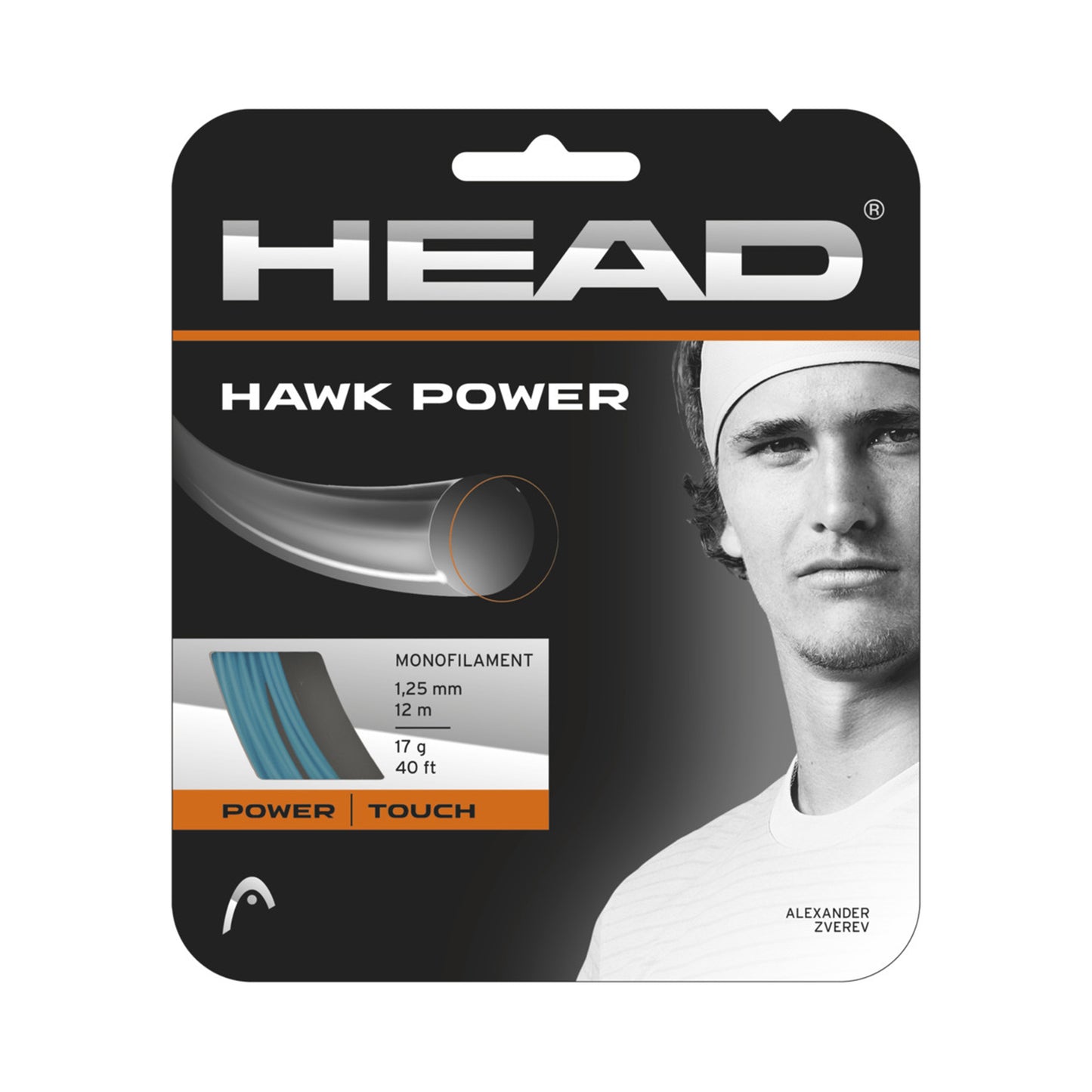 HEAD Hawk Power Strängset 12m-Antracit HEAD Hawk Power Strängset 12m-Antracit