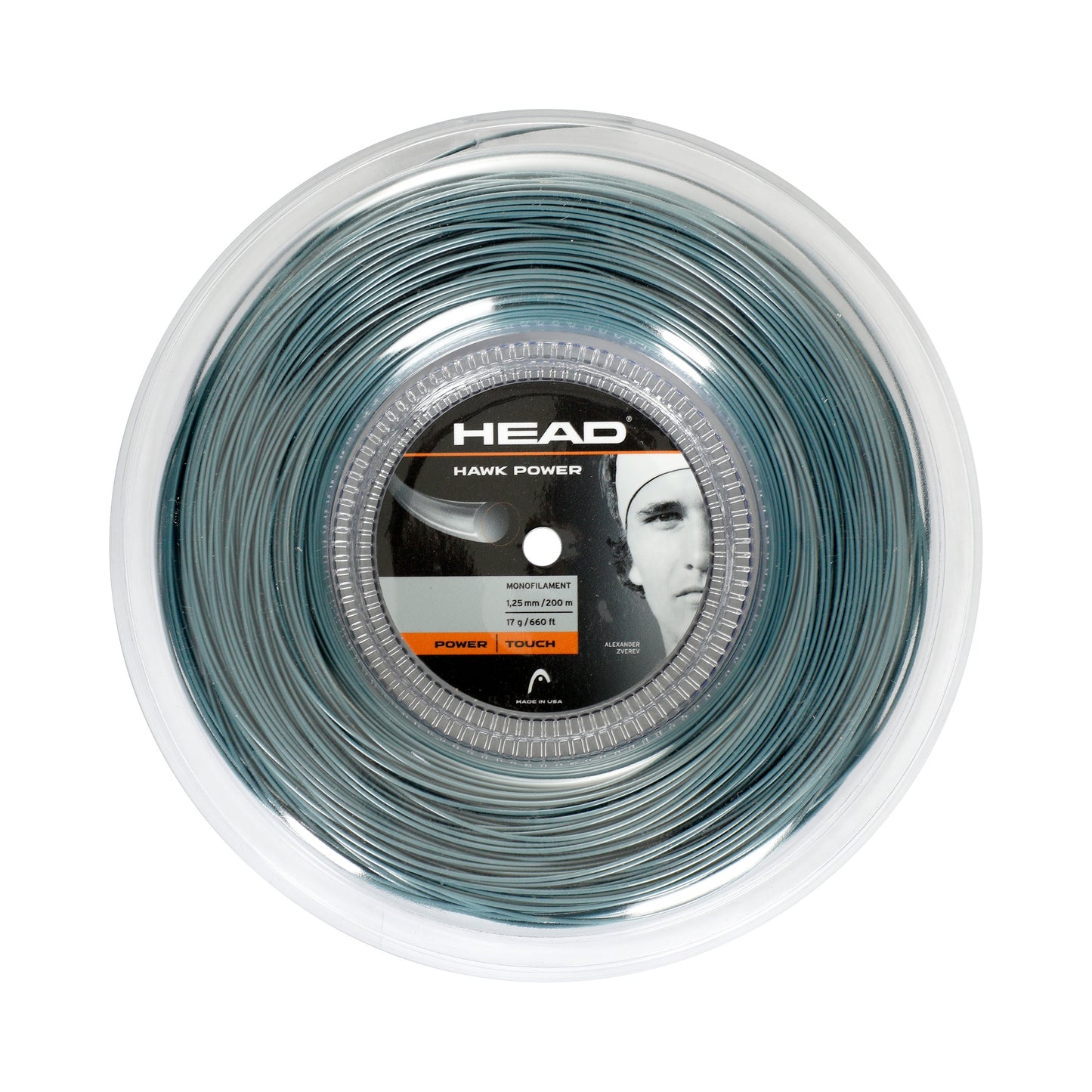 HEAD Hawk Power Strängrulle 200m-Antracit HEAD Hawk Power Strängrulle 200m-Antracit