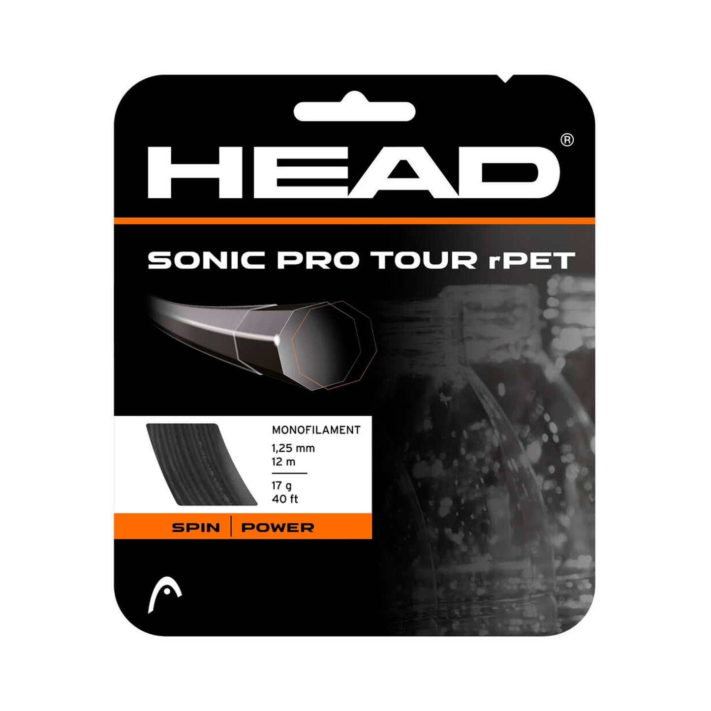 HEAD Sonic Pro Touch Strängset 12m - antracit HEAD Sonic Pro Touch Strängset 12m - antracit