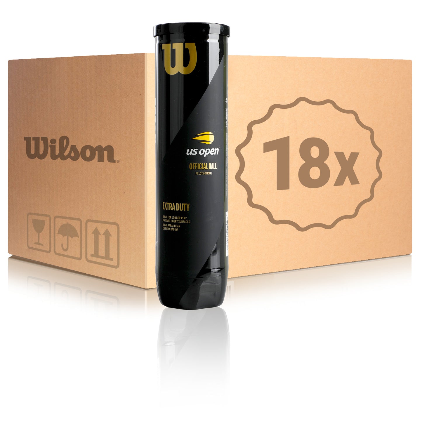 Wilson 18x 4-pack rör US Open I kartong Wilson 18x 4-pack rör US Open I kartong