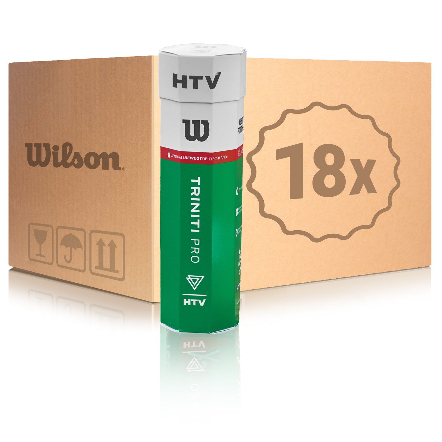 Wilson 18x 4-pack rör HTV Triniti Pro I kartong Wilson 18x 4-pack rör HTV Triniti Pro I kartong