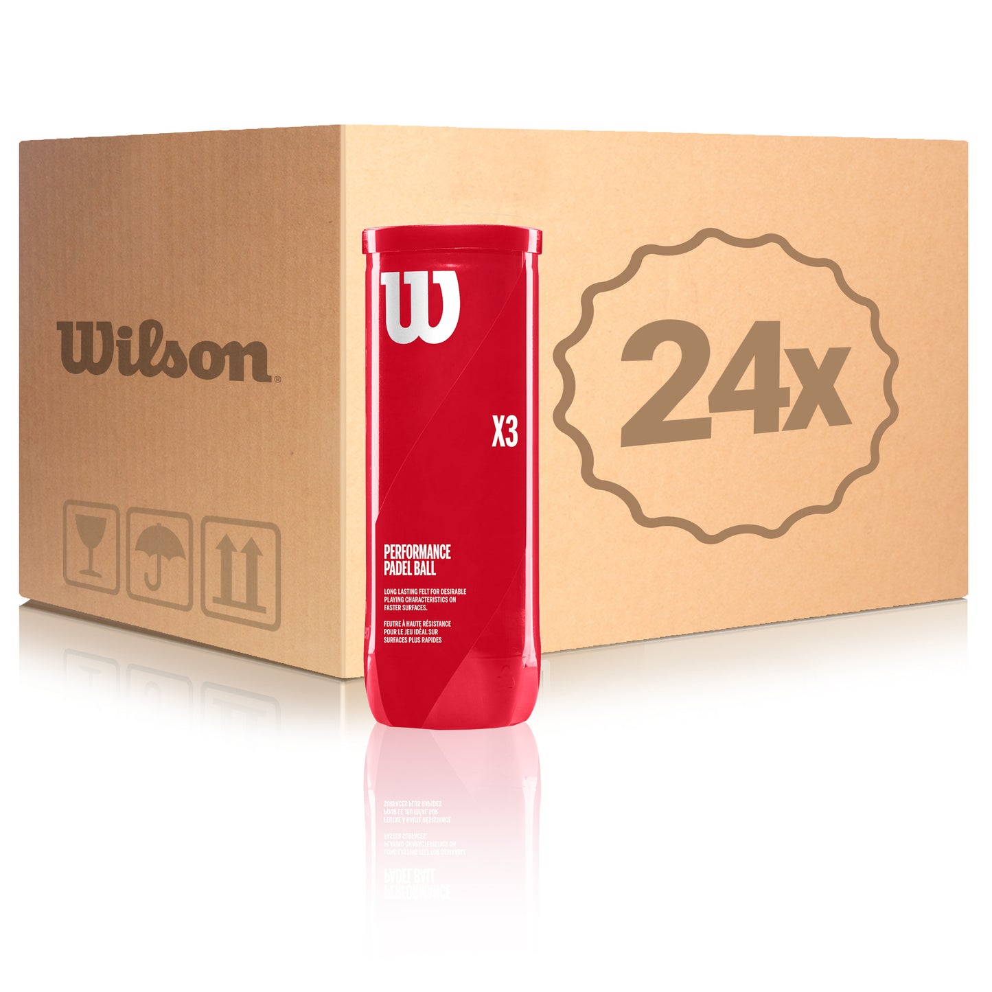 Wilson 24x 3-pack rör Padel X3 Ball I kartong Wilson 24x 3-pack rör Padel X3 Ball I kartong