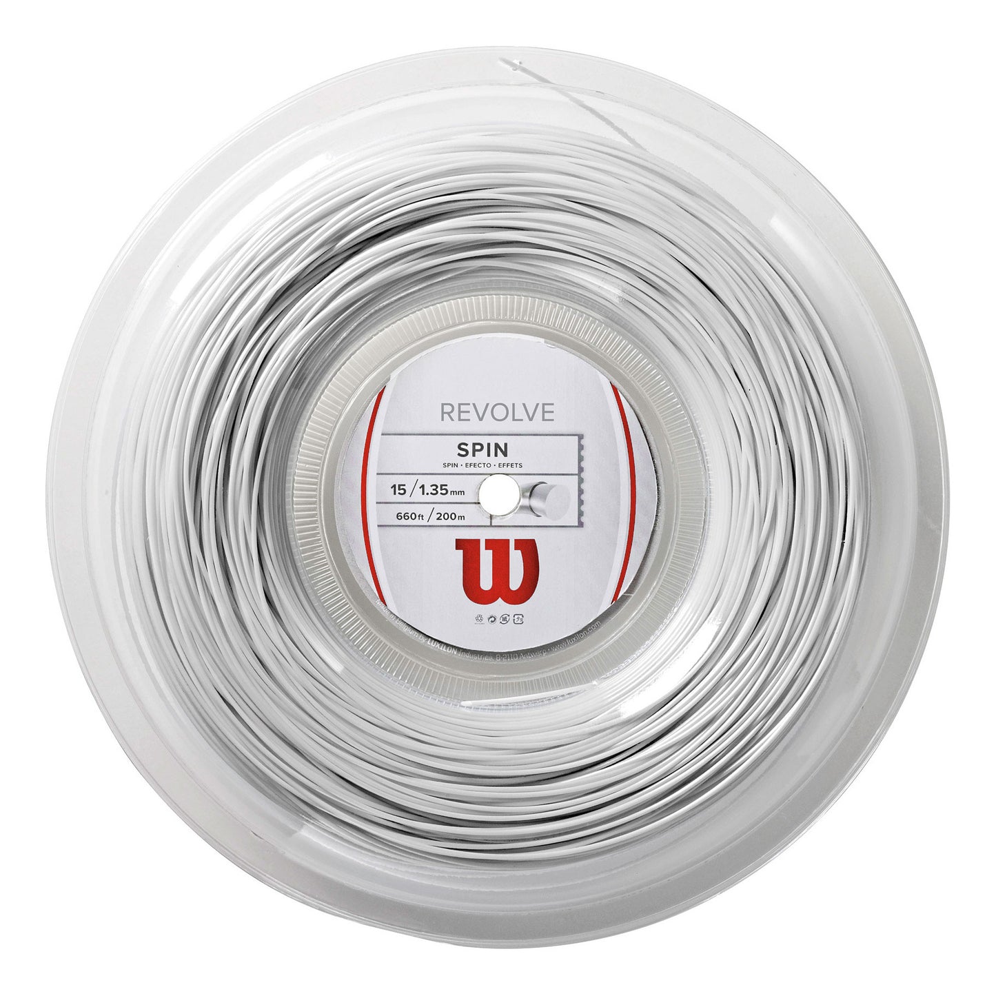 Wilson Revolve Strängrulle 200m-Vit Wilson Revolve Strängrulle 200m-Vit