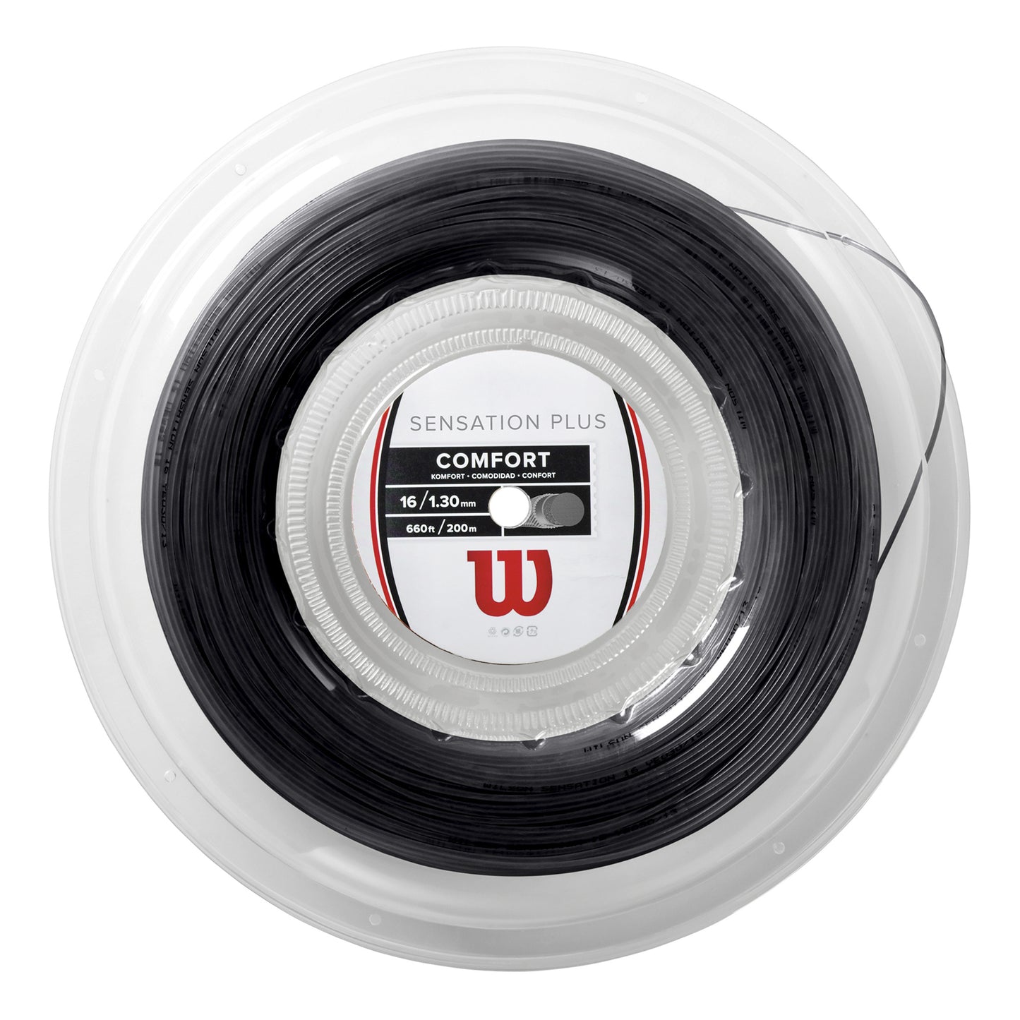 Wilson Sensation Plus Strängrulle 200m-Svart Wilson Sensation Plus Strängrulle 200m-Svart