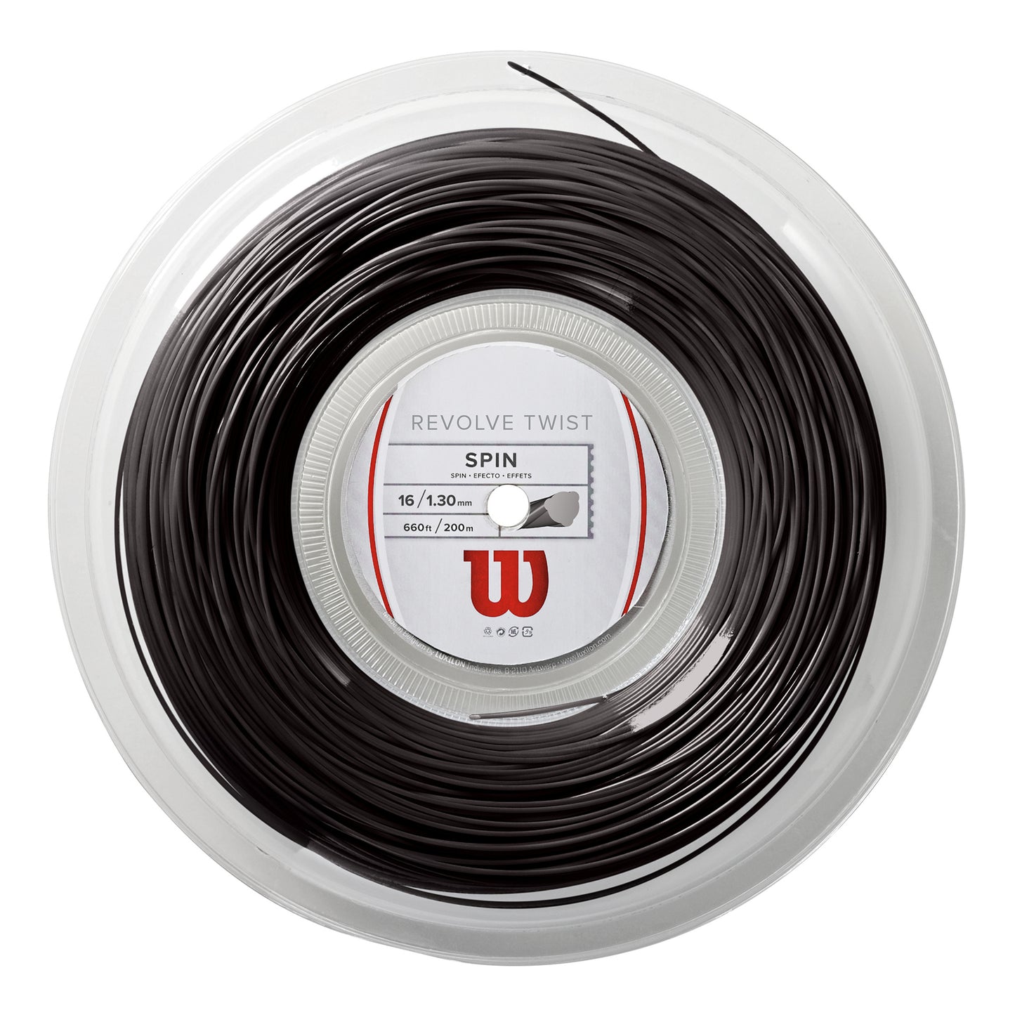 Wilson Revolve Twist Strängrulle 200m-Grå Wilson Revolve Twist Strängrulle 200m-Grå