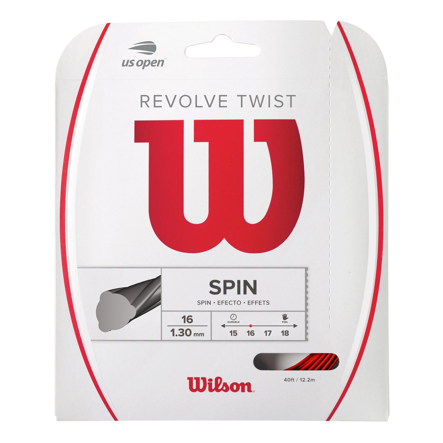 Wilson Revolve Twist Strängset 12,2m - röd Wilson Revolve Twist Strängset 12,2m - röd