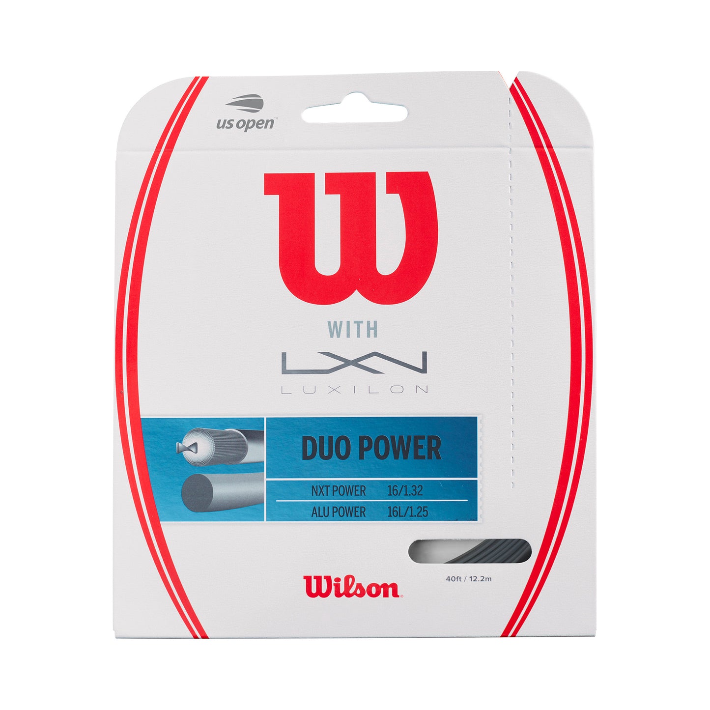 Wilson Duo Power (NXT Power + Alu Power) Strängset 12,2m-Silver,Naturfärger Wilson Duo Power (NXT Power + Alu Power) Strängset 12,2m-Silver,Naturfärger
