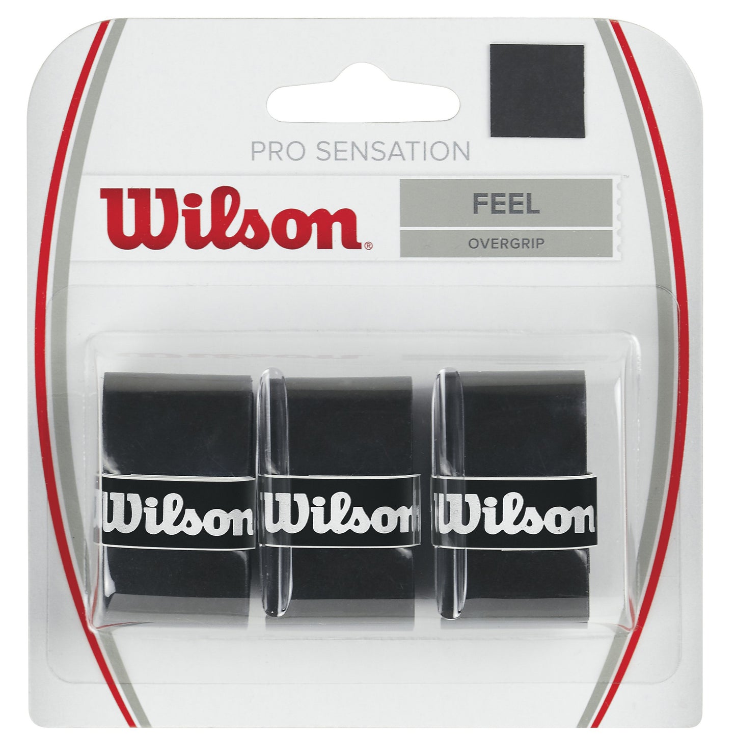Wilson Pro Overgrip Sensation 3-pack - svart Wilson Pro Overgrip Sensation 3-pack - svart