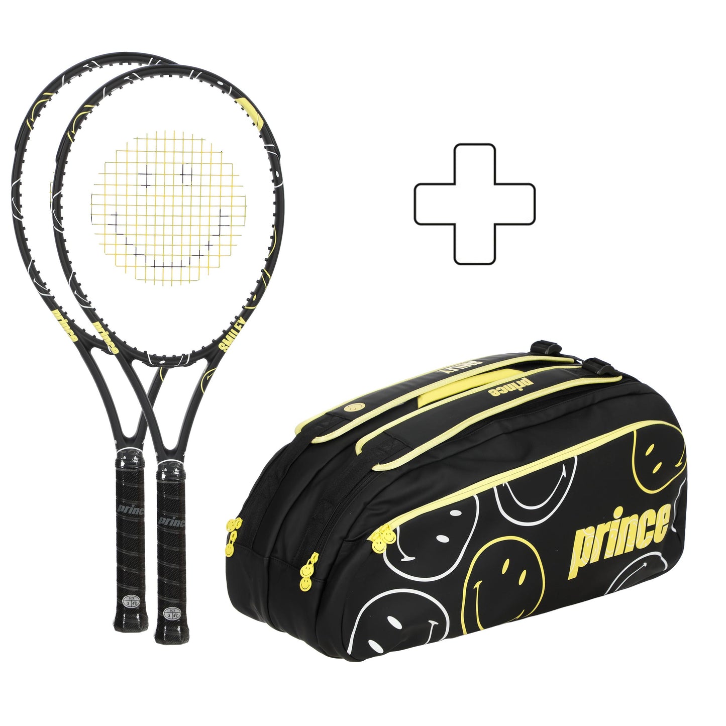 Prince 2x Beast Beast 100 (280g) Smiley Edt. Plus racketväska Prince 2x Beast Beast 100 (280g) Smiley Edt. Plus racketväska