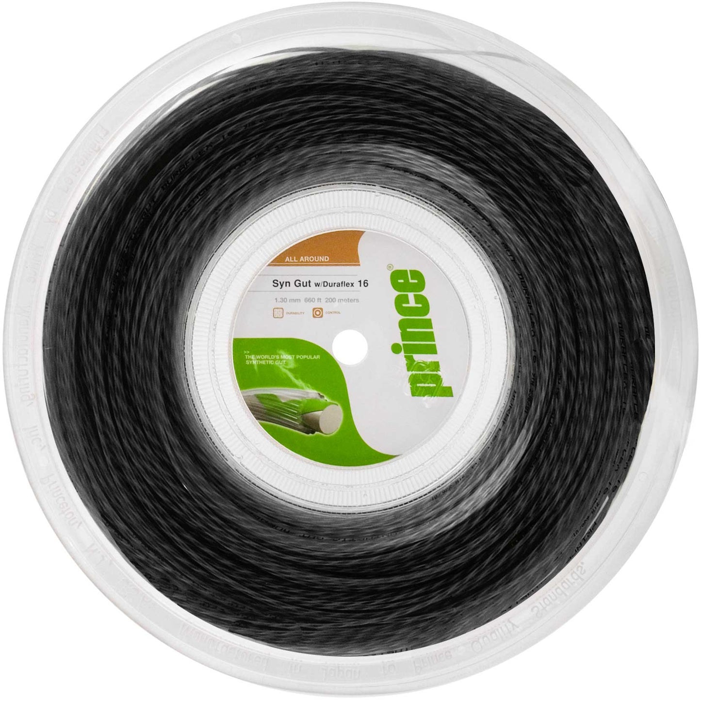 Prince Synthetic Gut Duraflex Strängrulle 200m - svart Prince Synthetic Gut Duraflex Strängrulle 200m - svart
