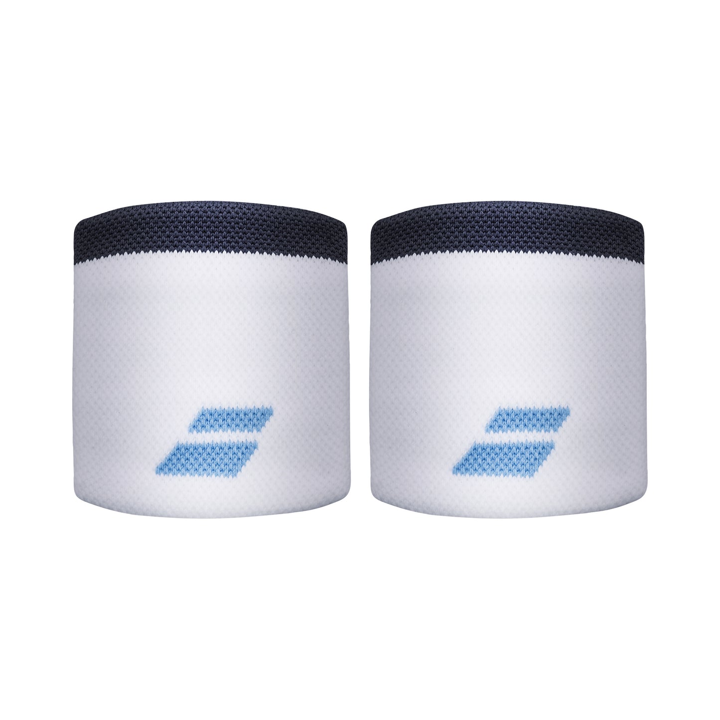 Babolat Logo Svettband kort - vit, ljusblå Babolat Logo Svettband kort - vit, ljusblå
