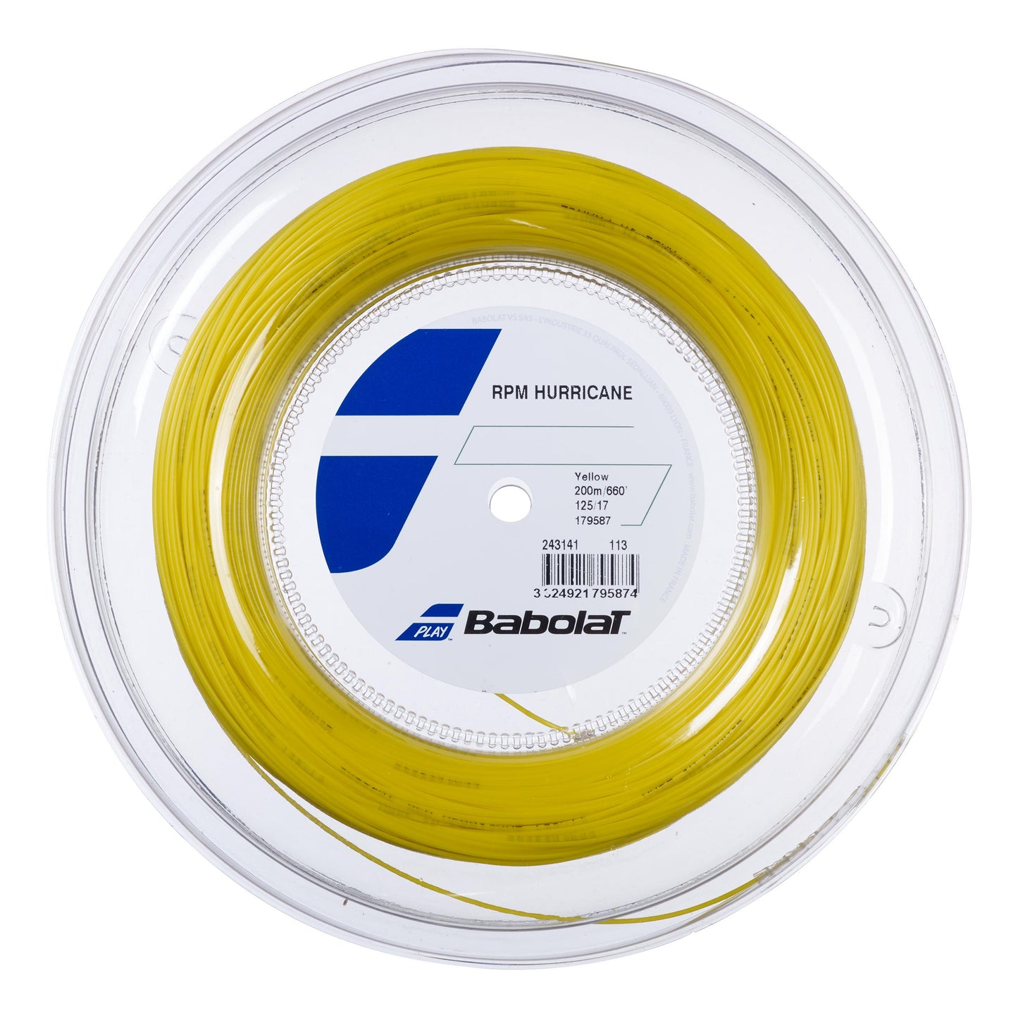 Babolat RPM Hurricane Strängrulle 200m-Gul Babolat RPM Hurricane Strängrulle 200m-Gul