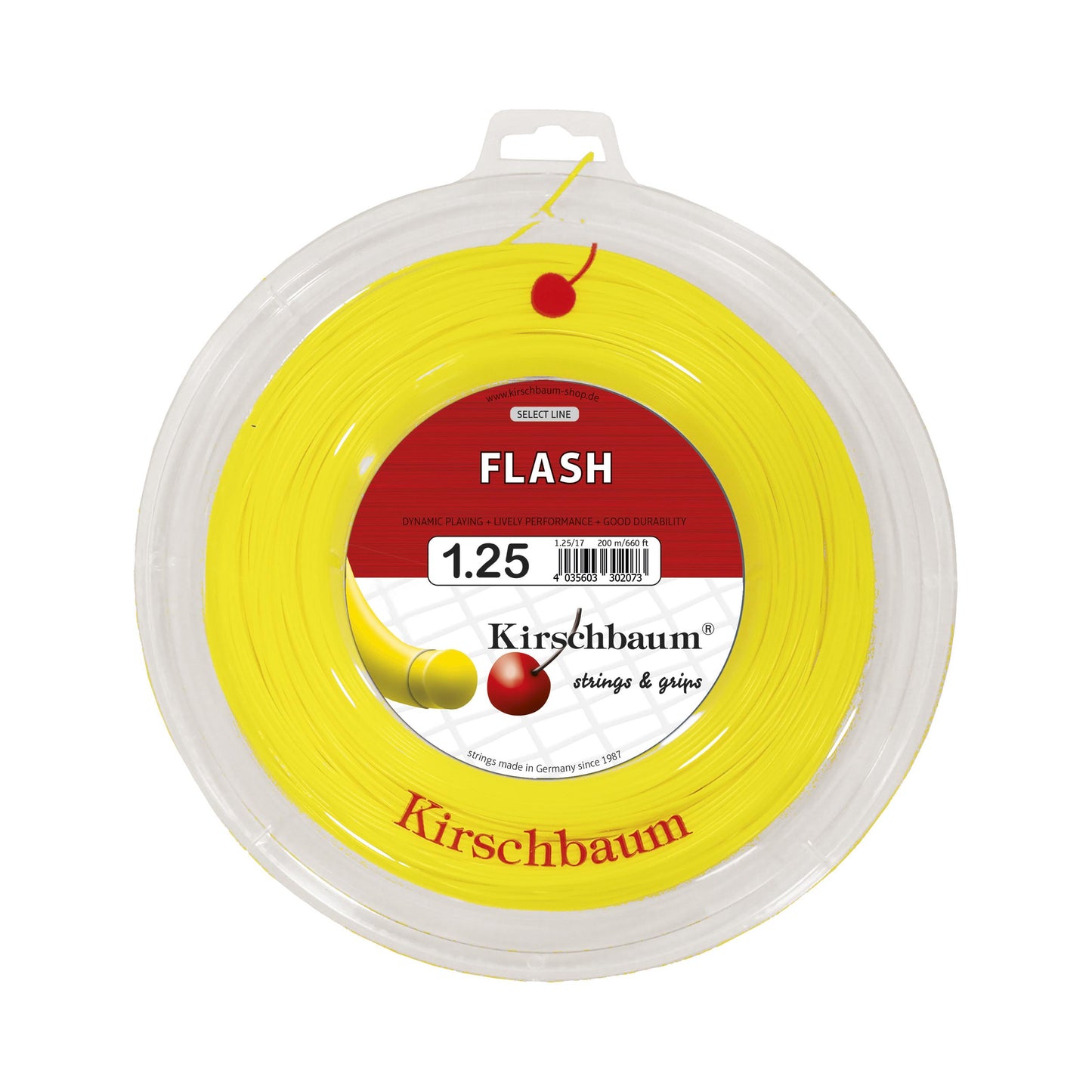 Kirschbaum Flash Strängrulle 200m-Gul Kirschbaum Flash Strängrulle 200m-Gul