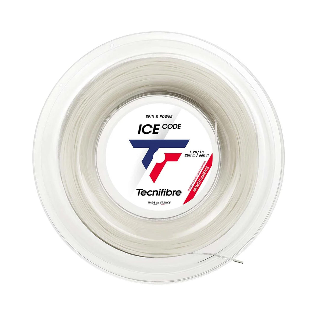 Tecnifibre Ice Code Strängrulle 200m-Vit Tecnifibre Ice Code Strängrulle 200m-Vit