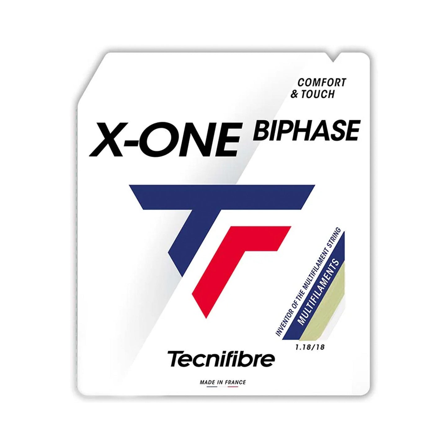 Tecnifibre X-One Biphase 12m Strängset-Naturfärger Tecnifibre X-One Biphase 12m Strängset-Naturfärger