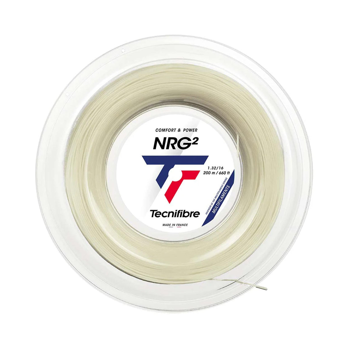 Tecnifibre NRG² 200m Strängrulle-Naturfärger Tecnifibre NRG² 200m Strängrulle-Naturfärger
