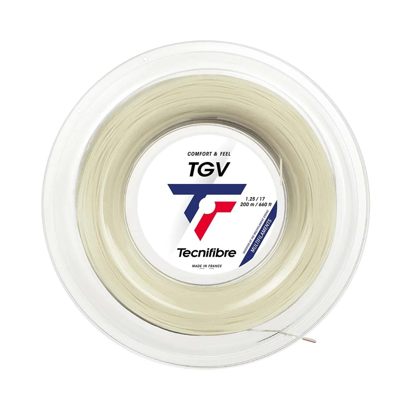 Tecnifibre TGV 200m Strängrulle-Naturfärger Tecnifibre TGV 200m Strängrulle-Naturfärger