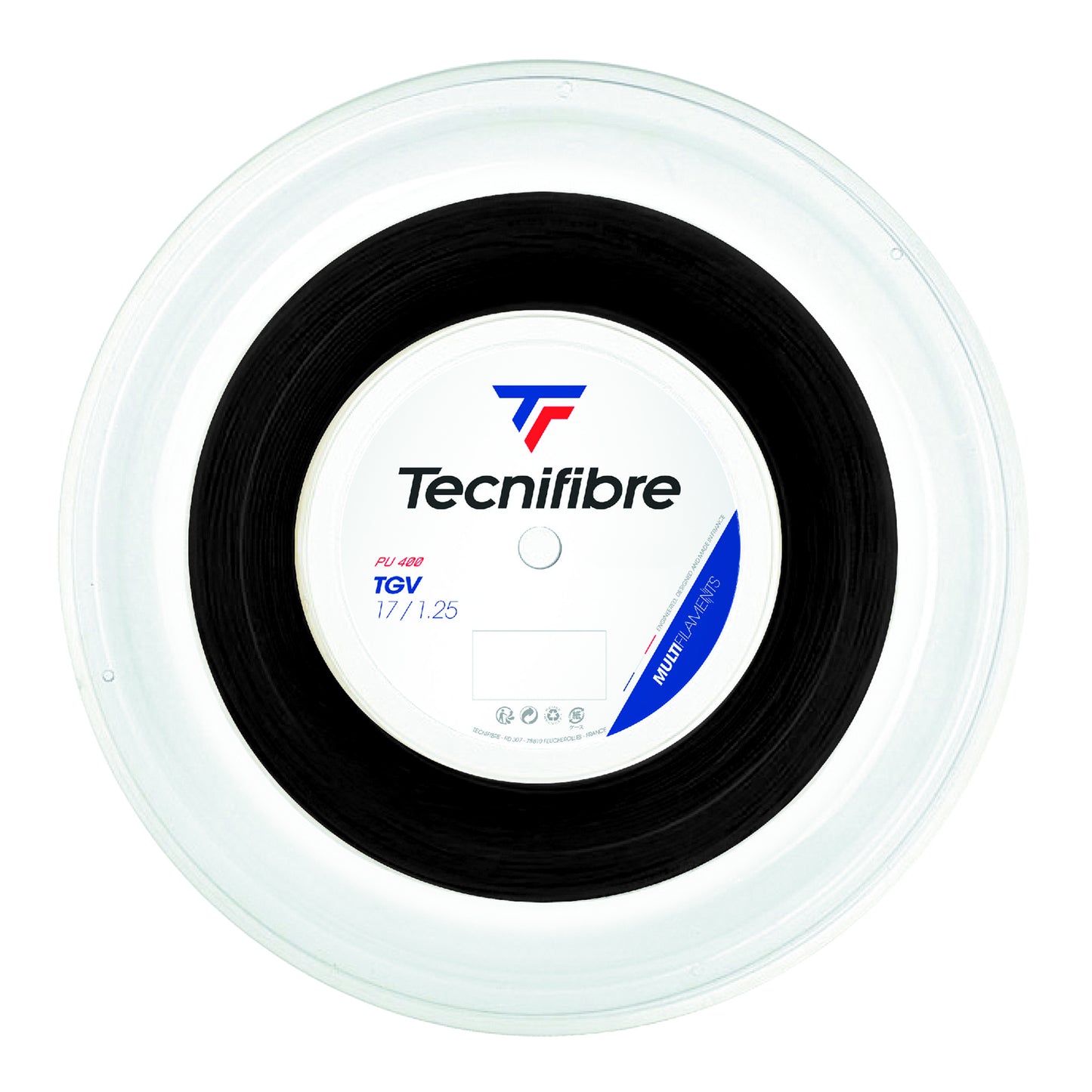 Tecnifibre TGV 200m Strängrulle-Svart Tecnifibre TGV 200m Strängrulle-Svart
