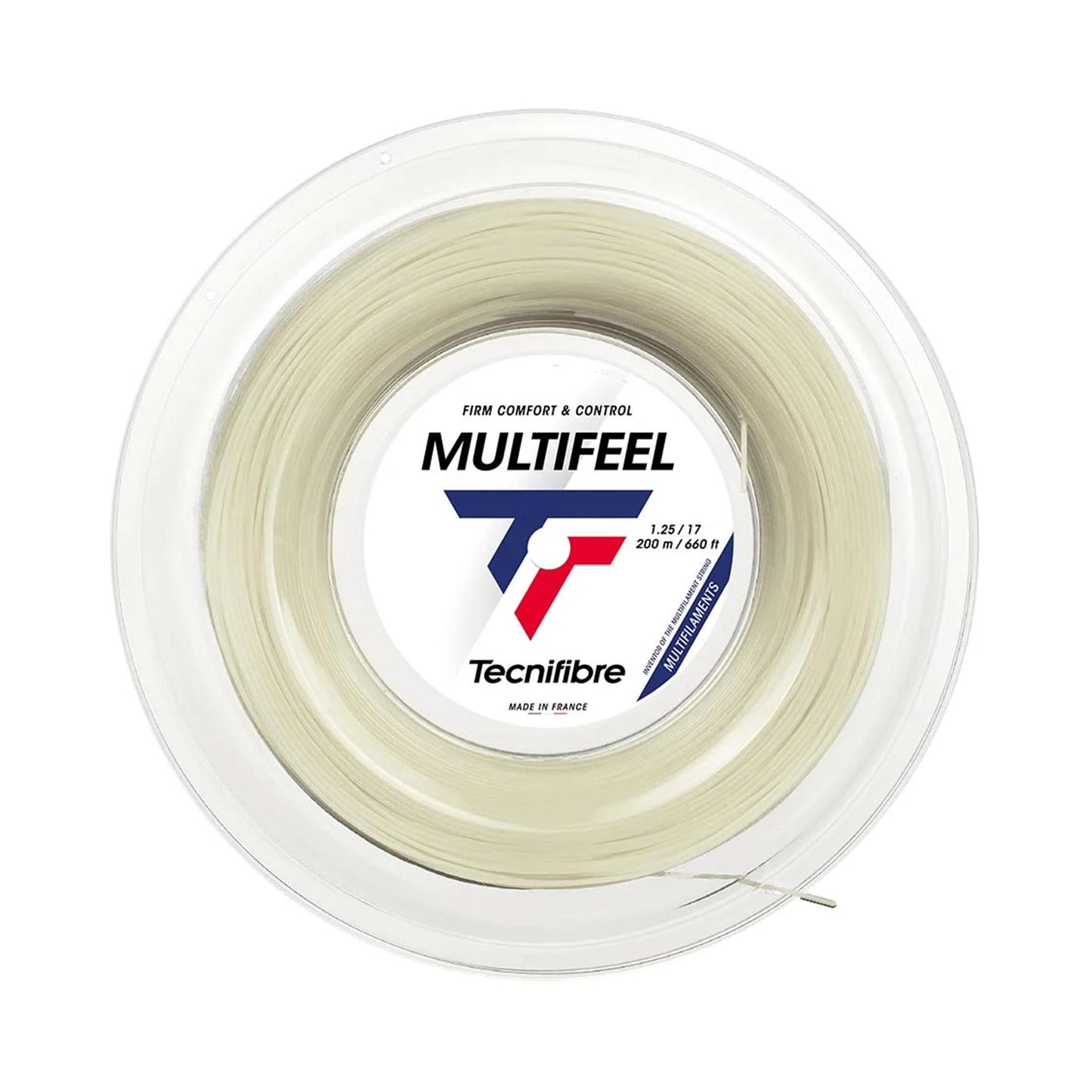 Tecnifibre Multifeel 200m Strängrulle-Naturfärger Tecnifibre Multifeel 200m Strängrulle-Naturfärger