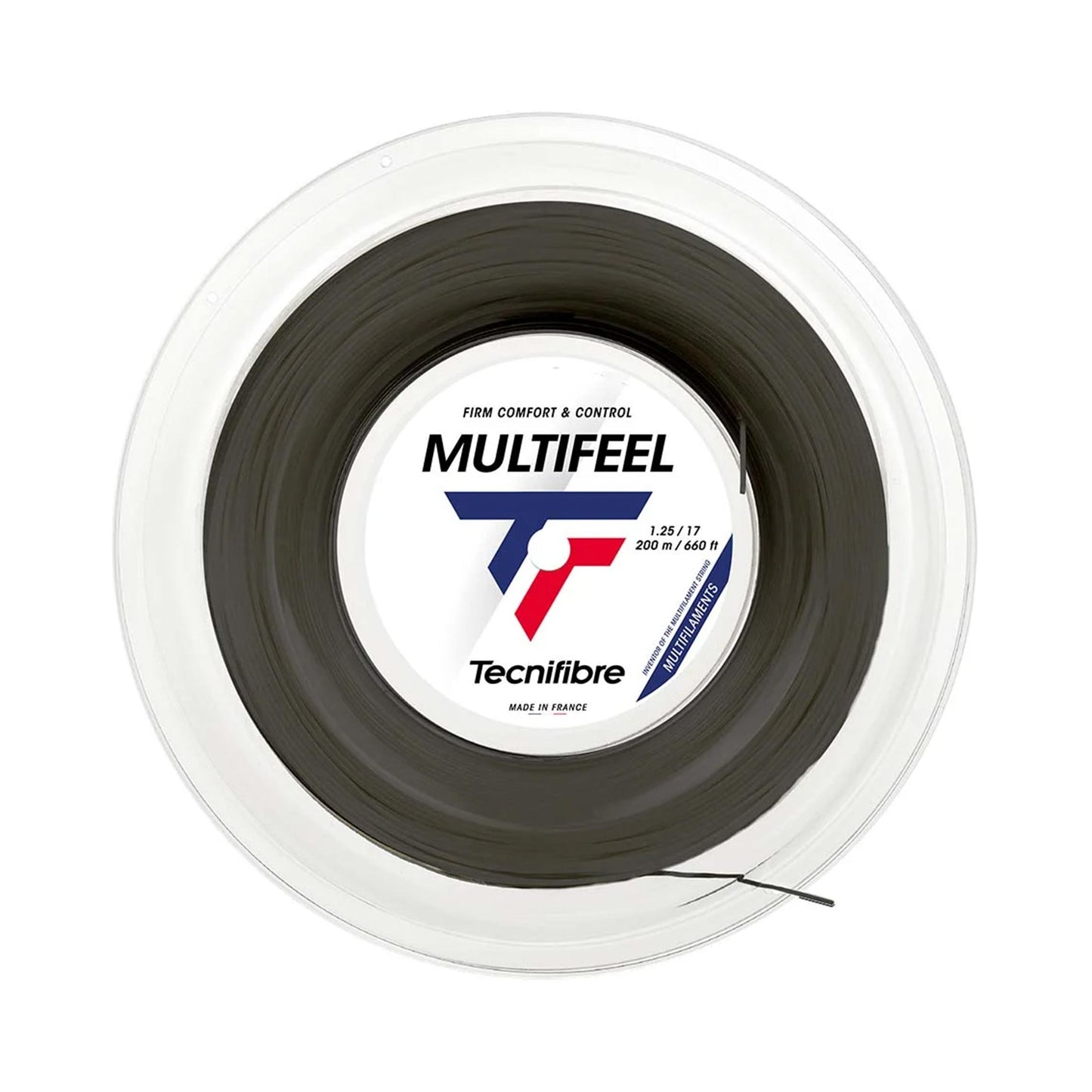 Tecnifibre Multifeel 200m Strängrulle-Svart Tecnifibre Multifeel 200m Strängrulle-Svart