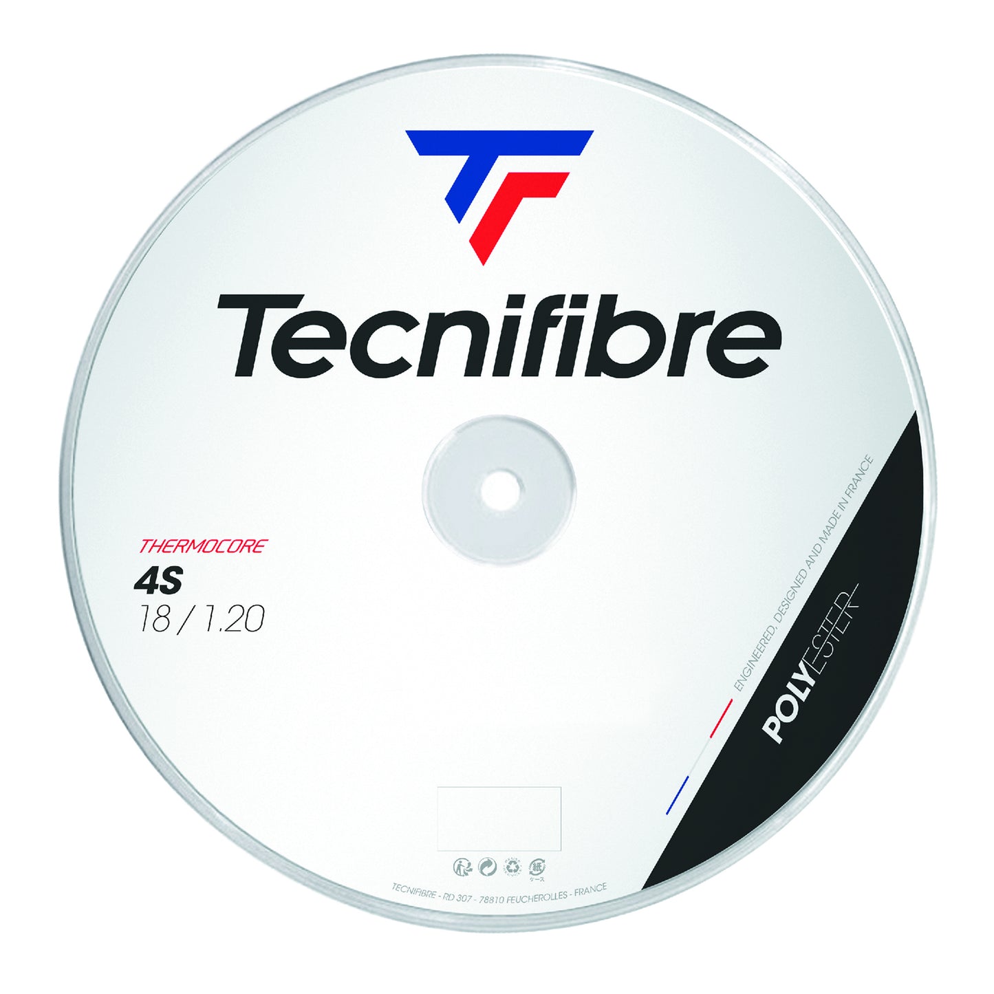 Tecnifibre Black Code 4S 200m Strängrulle-Svart Tecnifibre Black Code 4S 200m Strängrulle-Svart