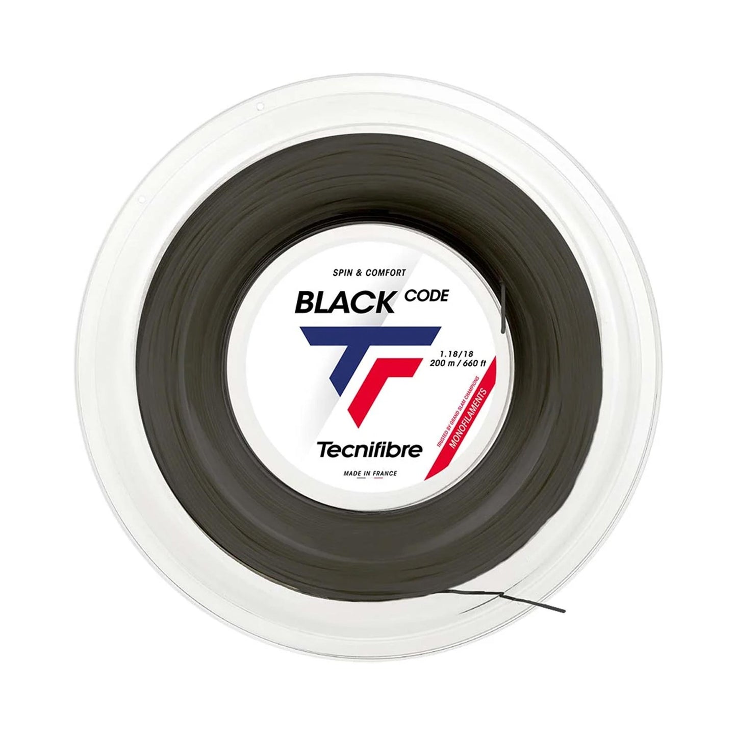 Tecnifibre Black Code 200m Strängrulle-Svart Tecnifibre Black Code 200m Strängrulle-Svart