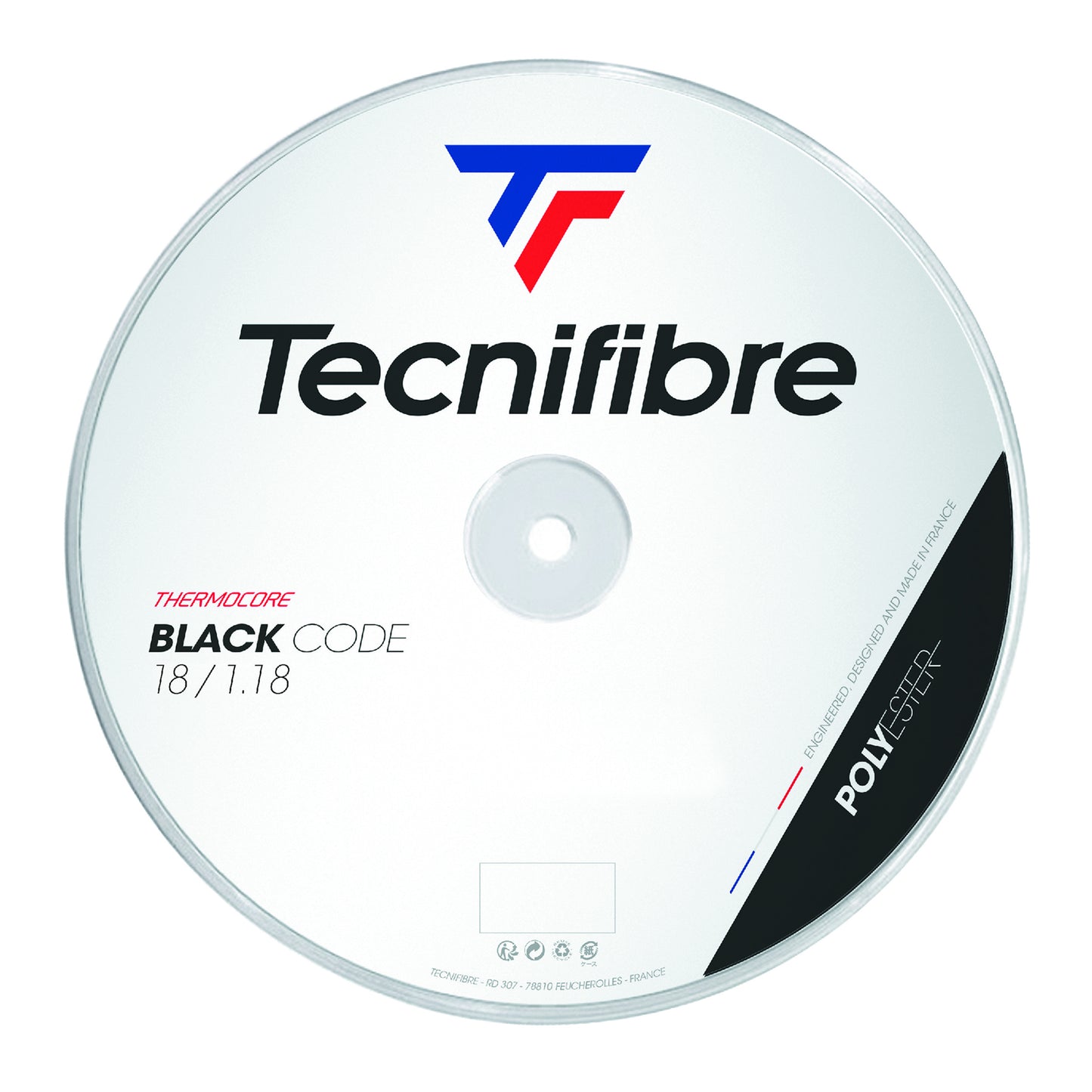 Tecnifibre Black Code 200m Strängrulle-Svart Tecnifibre Black Code 200m Strängrulle-Svart