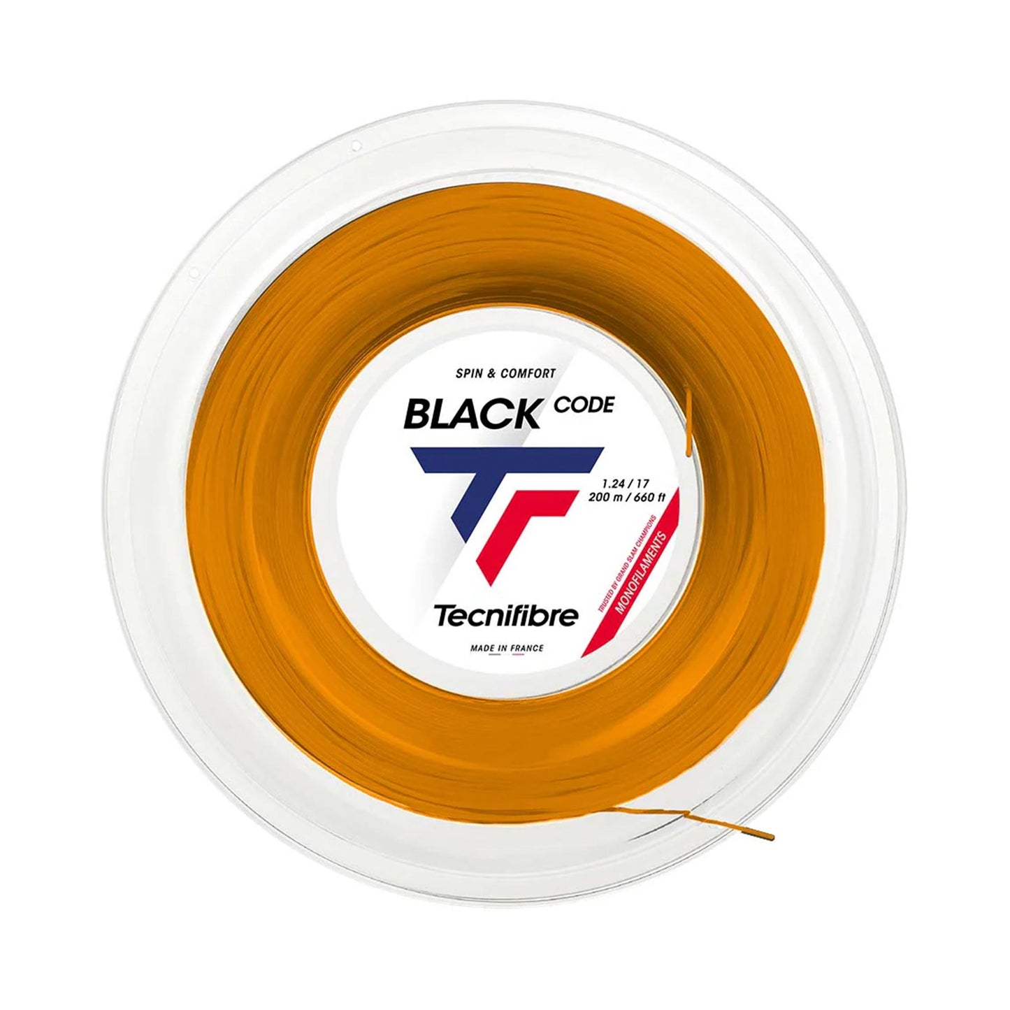 Tecnifibre Black Code Fire 200m Strängrulle-Orange,Röd Tecnifibre Black Code Fire 200m Strängrulle-Orange,Röd