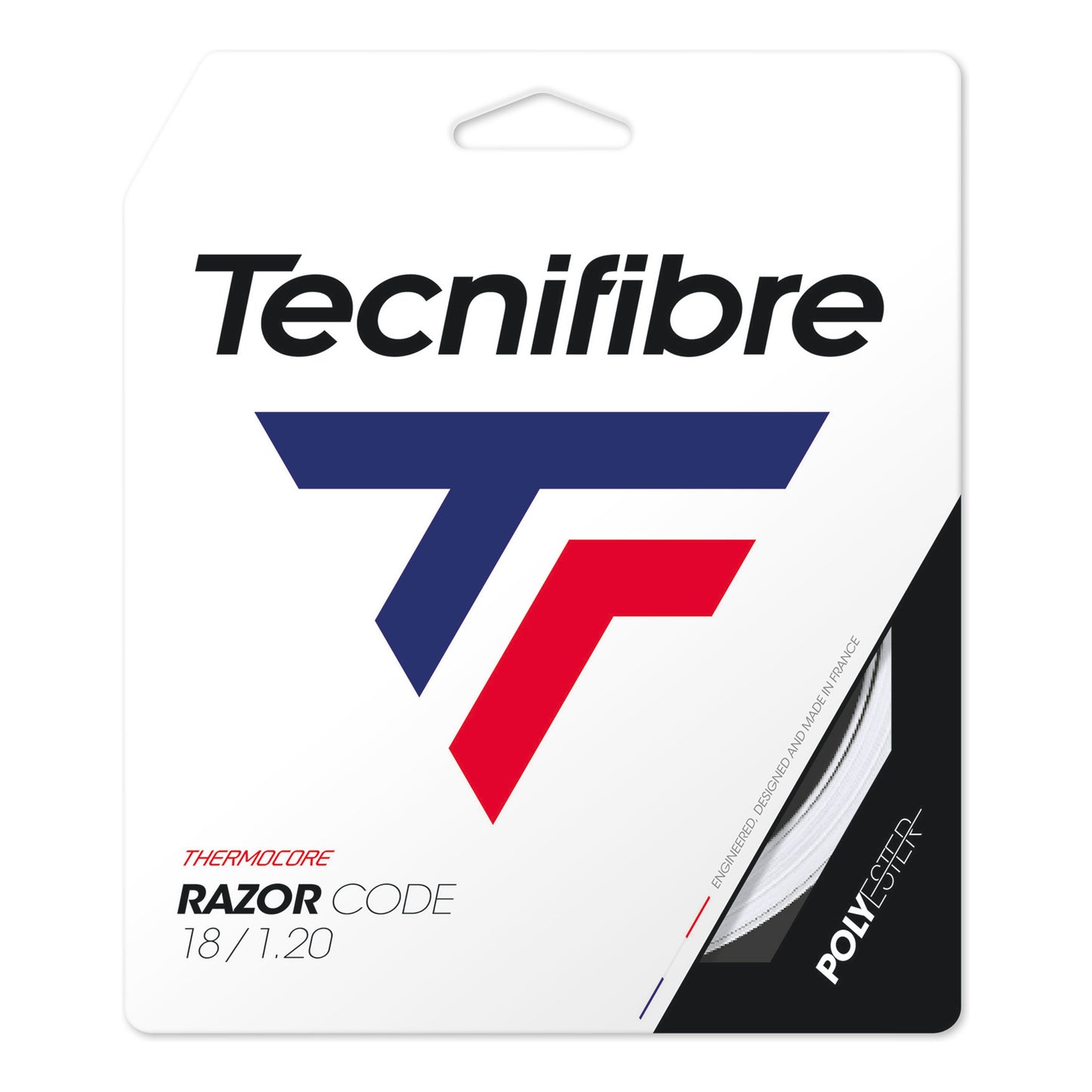 Tecnifibre Razor Code 12m Strängset-Vit Tecnifibre Razor Code 12m Strängset-Vit