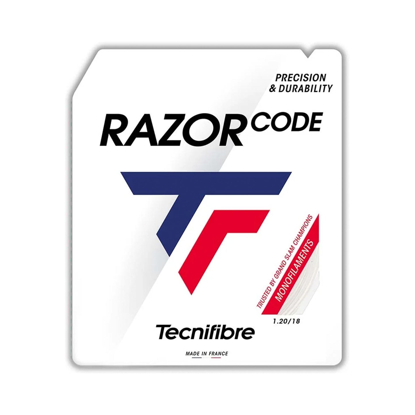 Tecnifibre Razor Code 12m Strängset-Vit Tecnifibre Razor Code 12m Strängset-Vit