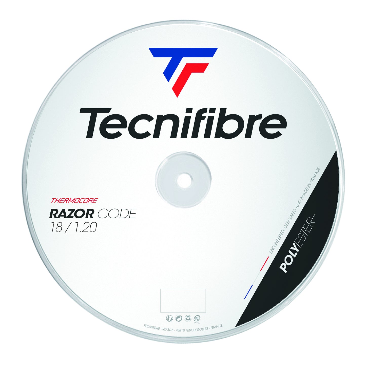 Tecnifibre Razor Code 200m Strängrulle-Vit Tecnifibre Razor Code 200m Strängrulle-Vit