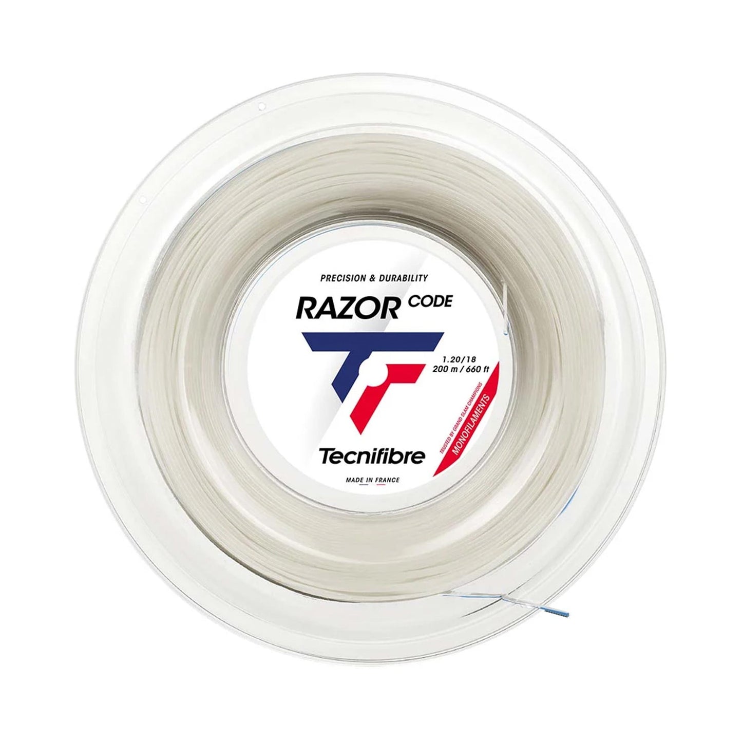 Tecnifibre Razor Code 200m Strängrulle-Vit Tecnifibre Razor Code 200m Strängrulle-Vit