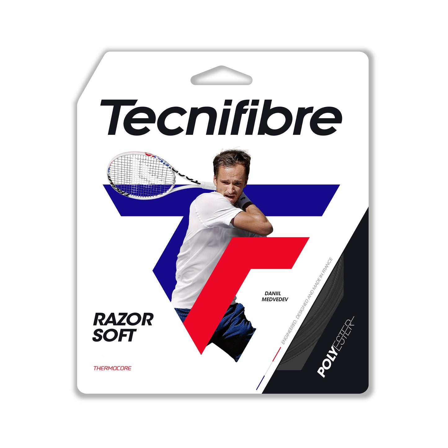 Tecnifibre Razor Soft 12m Strängset-Grå Tecnifibre Razor Soft 12m Strängset-Grå