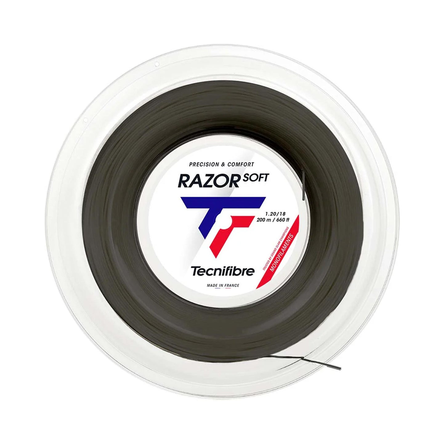 Tecnifibre Razor Soft 200m Strängrulle-Grå Tecnifibre Razor Soft 200m Strängrulle-Grå