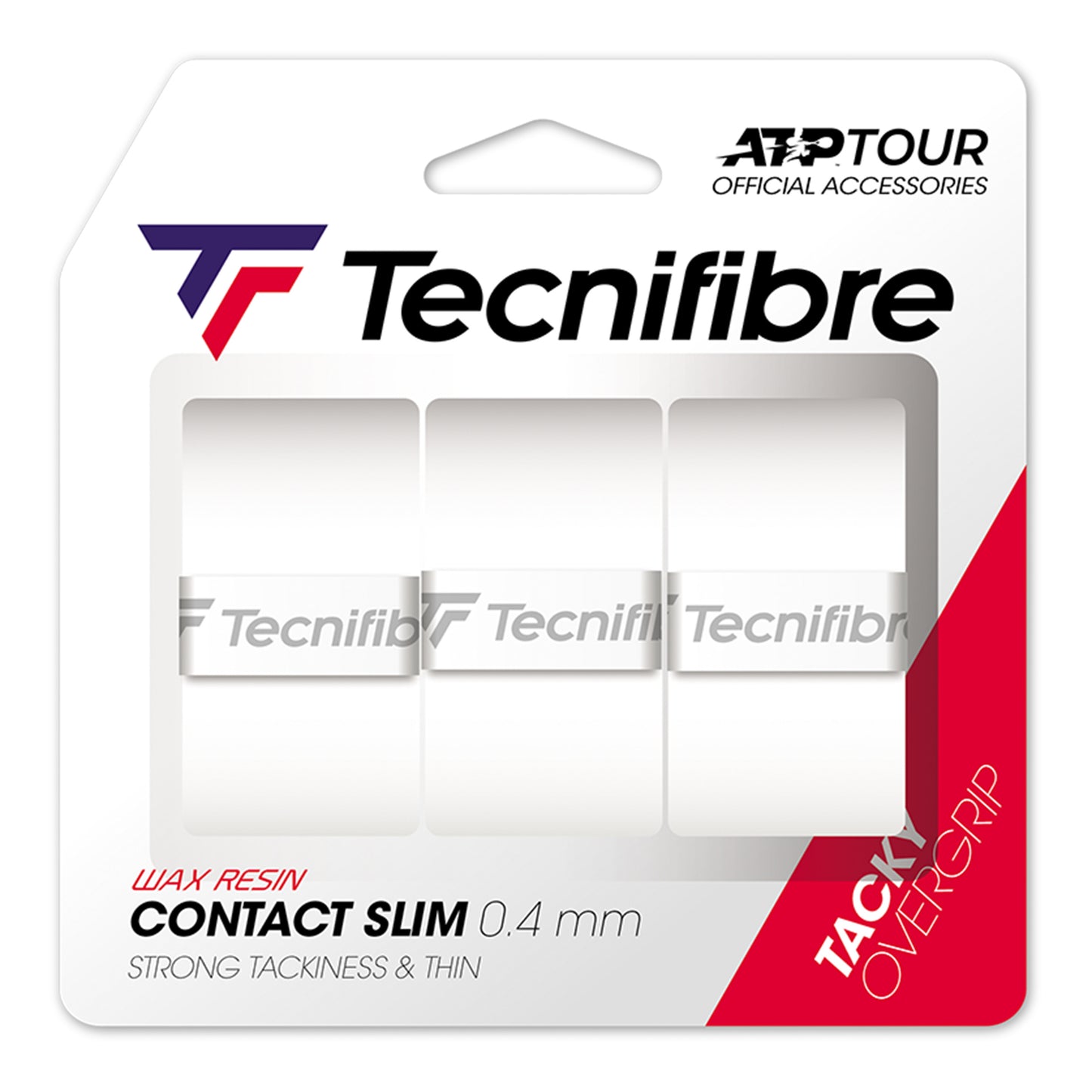 Tecnifibre Contact Slim 3er 3-pack-Vit Tecnifibre Contact Slim 3er 3-pack-Vit