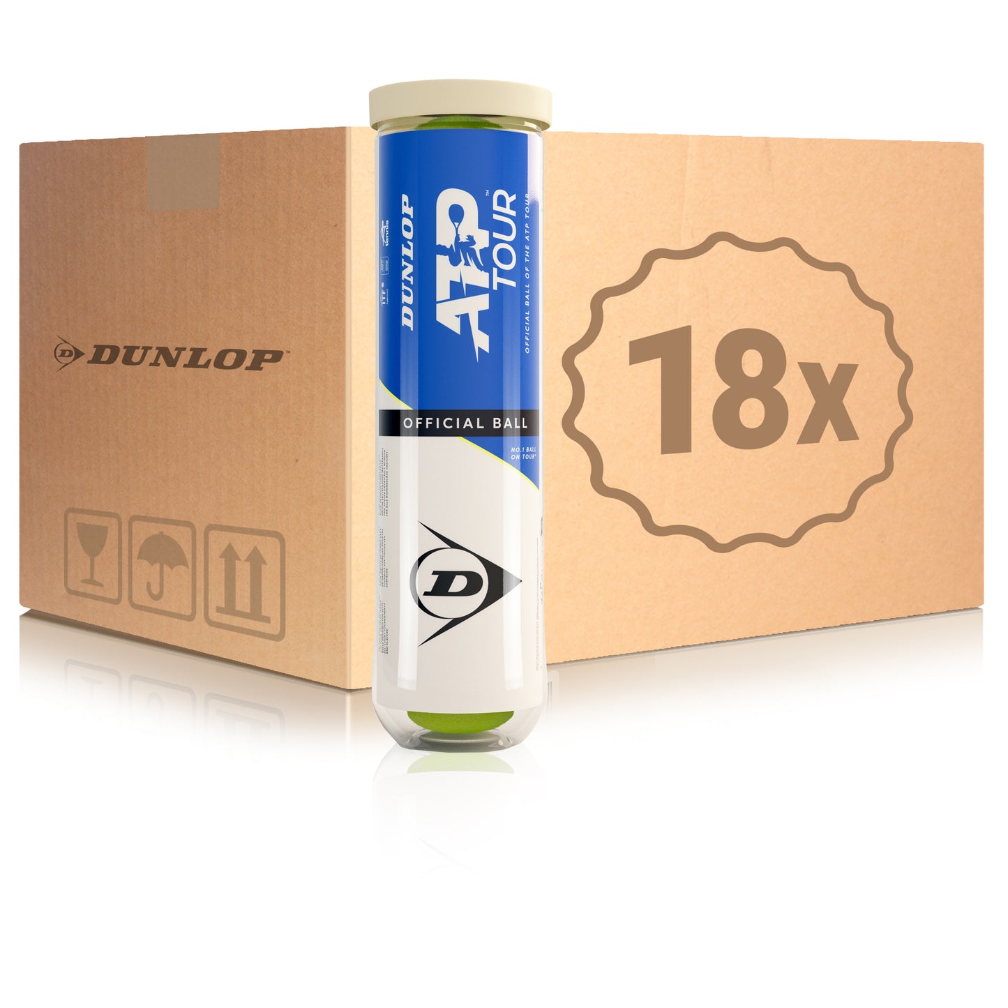 Dunlop 18x 4-pack rör ATP I kartong Dunlop 18x 4-pack rör ATP I kartong