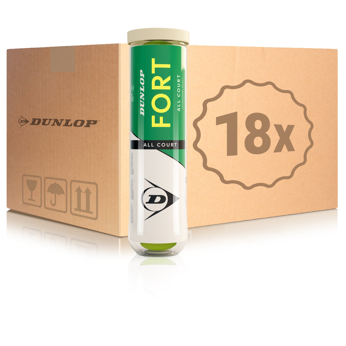 Dunlop 18x 4-pack rör Fort All Court Dunlop 18x 4-pack rör Fort All Court