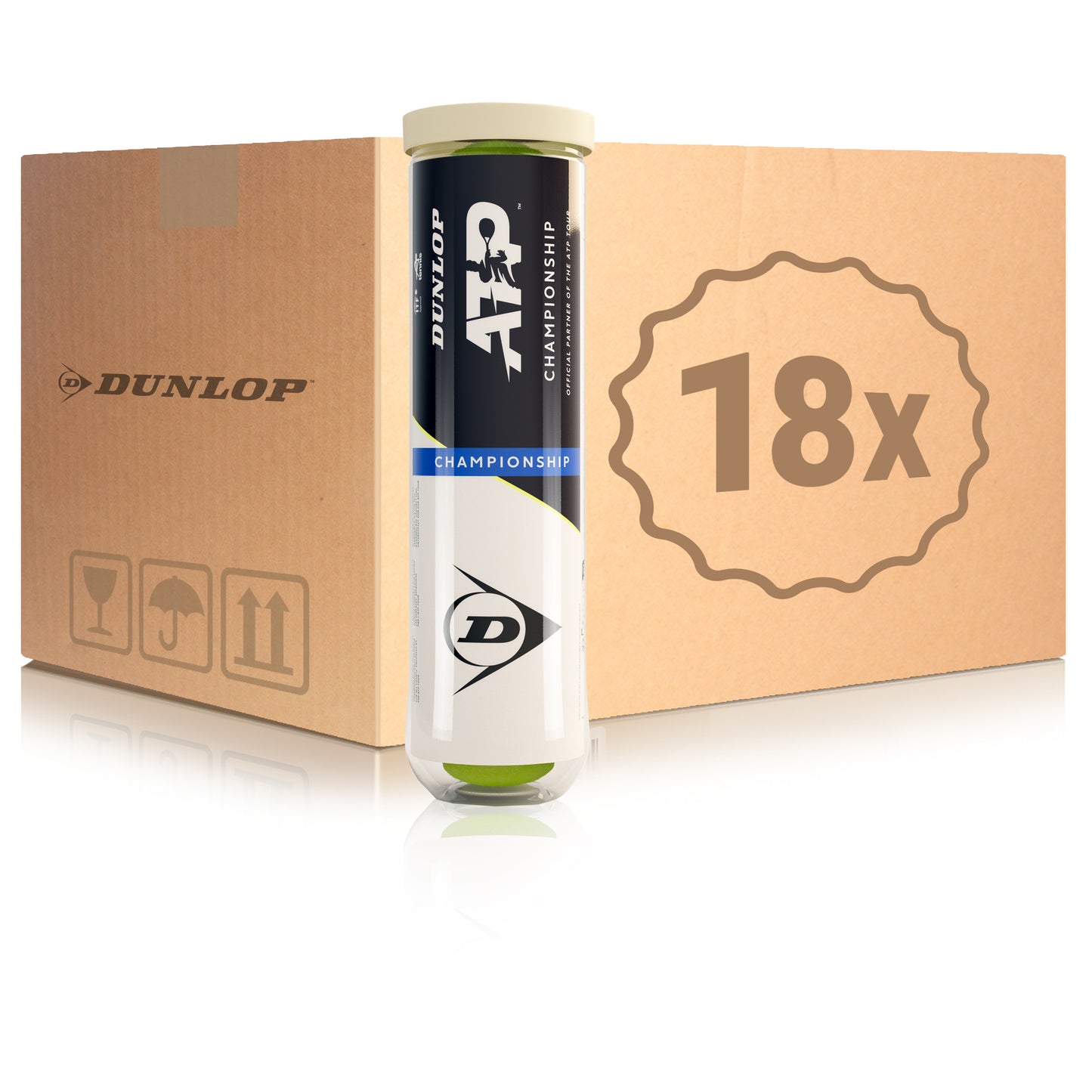 Dunlop 18x 4-pack rör ATP Championship I kartong Dunlop 18x 4-pack rör ATP Championship I kartong