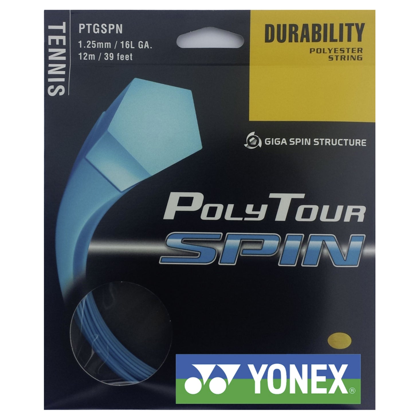 Yonex Poly Tour Spin Strängset 12m - blå Yonex Poly Tour Spin Strängset 12m - blå