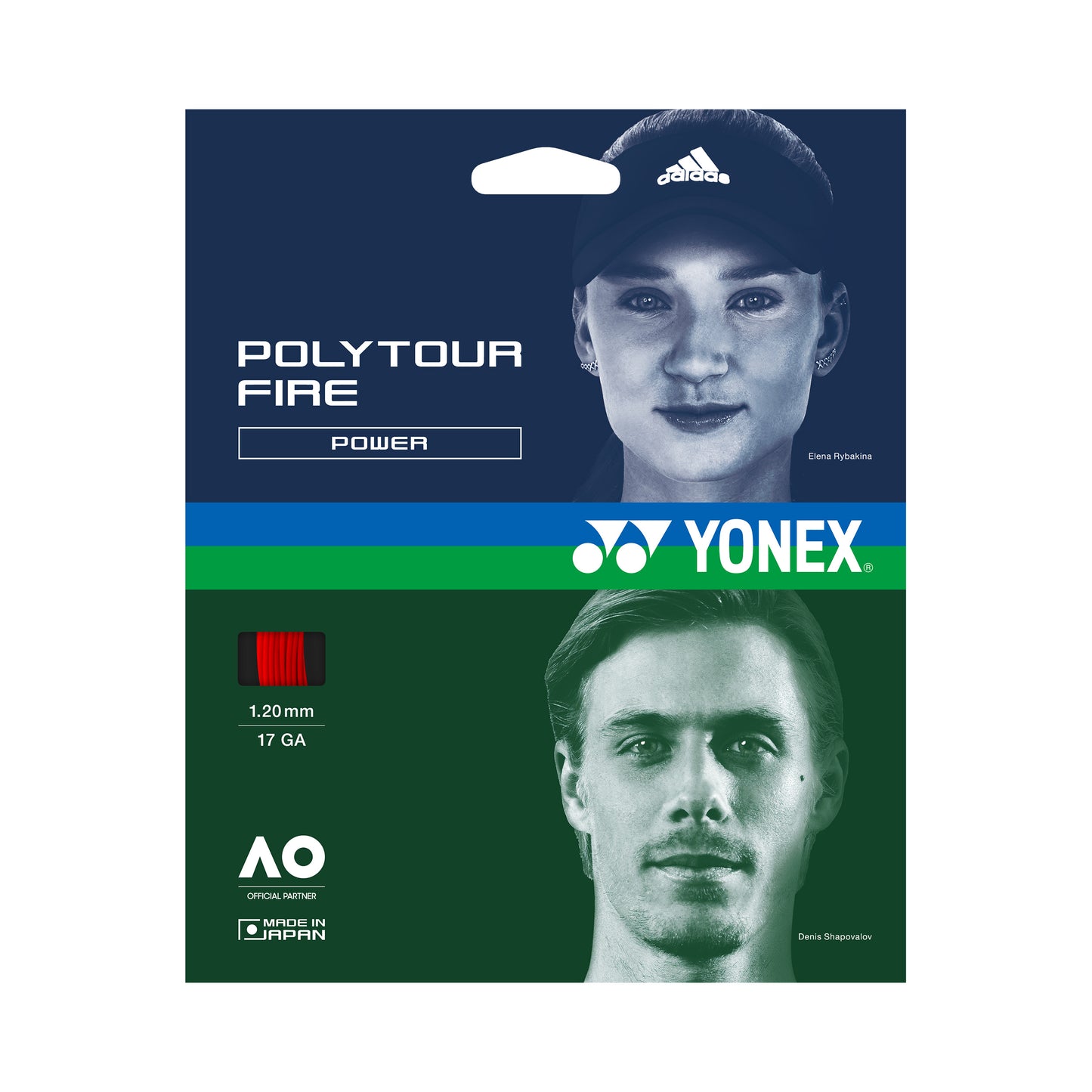 Yonex Poly Tour Fire Strängset 12m - röd Yonex Poly Tour Fire Strängset 12m - röd