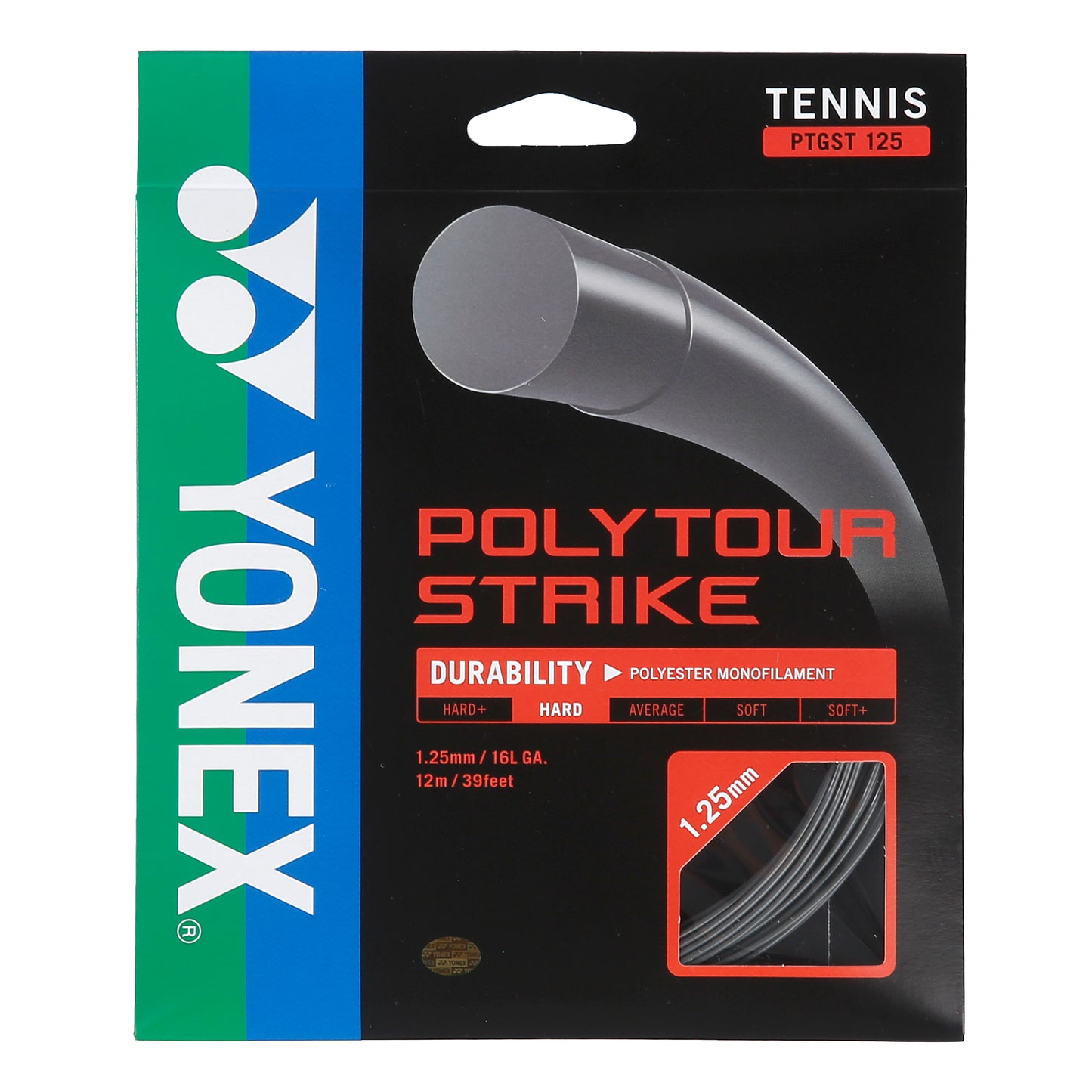 Yonex Poly Tour Strike Strängset 12m - mörkgrå Yonex Poly Tour Strike Strängset 12m - mörkgrå