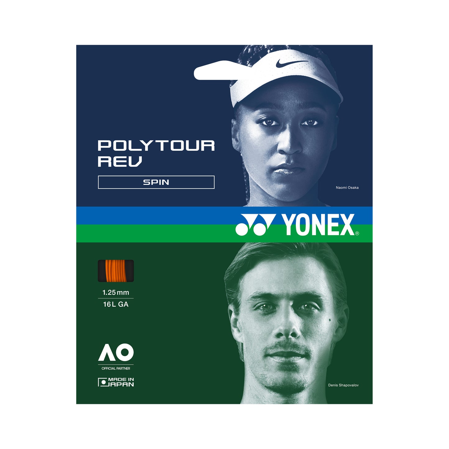 Yonex Poly Tour Rev Strängset 12m - orange Yonex Poly Tour Rev Strängset 12m - orange
