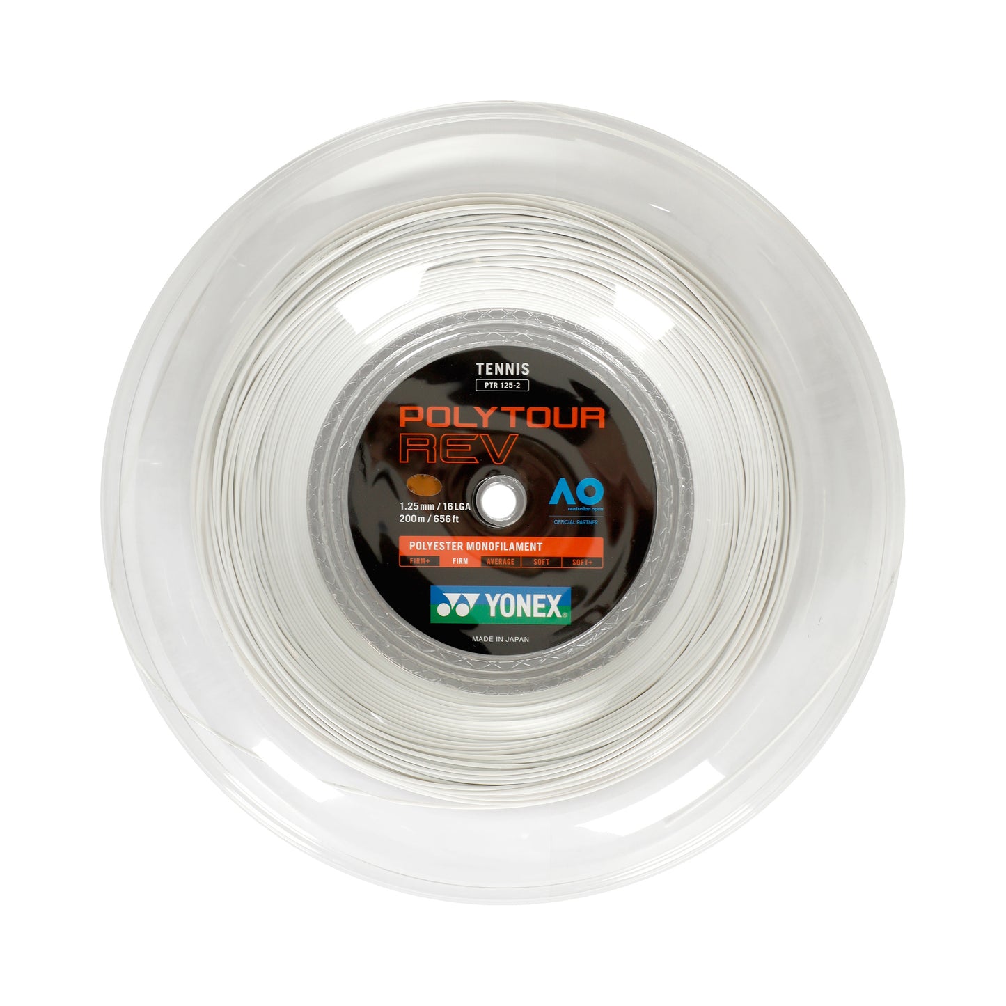 Yonex Poly Tour Rev Strängrulle 200m-Vit Yonex Poly Tour Rev Strängrulle 200m-Vit