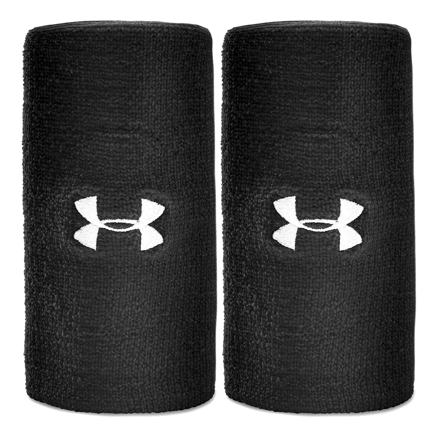 Under Armour Performance Svettband 2-pack lång - svart, vit Under Armour Performance Svettband 2-pack lång - svart, vit